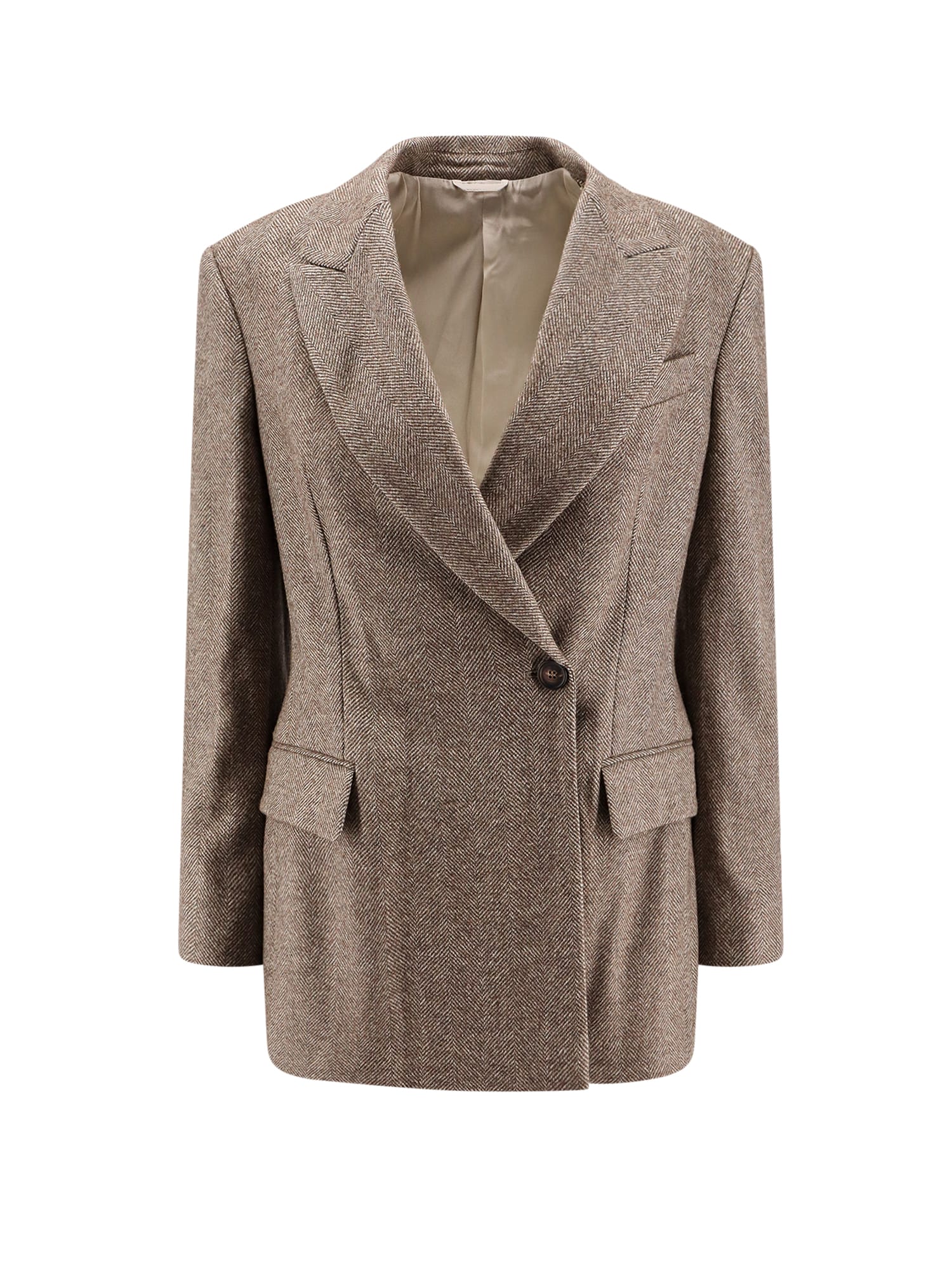 Shop Brunello Cucinelli Blazer In Brown