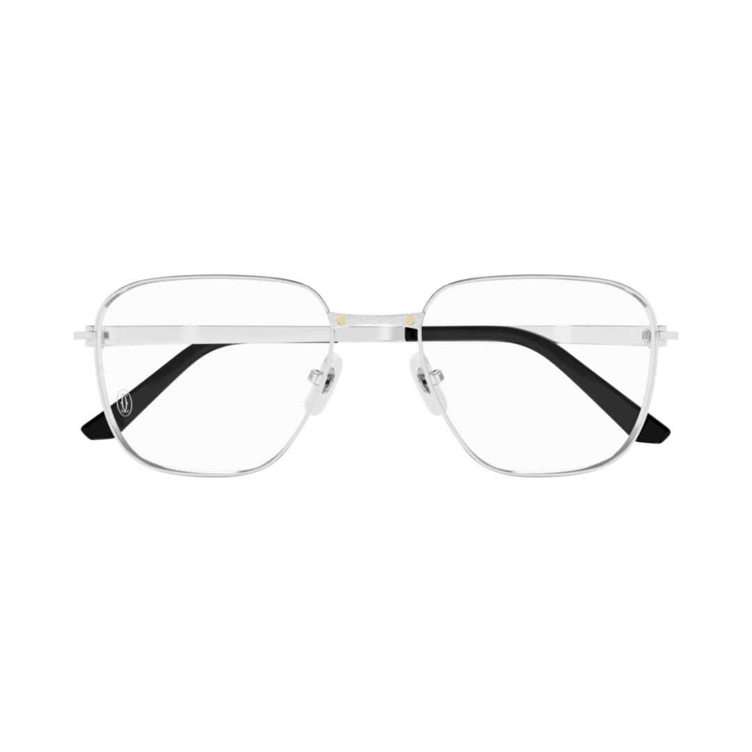 Cartier Ct0553o-002silver-silver-transparent In Metallic