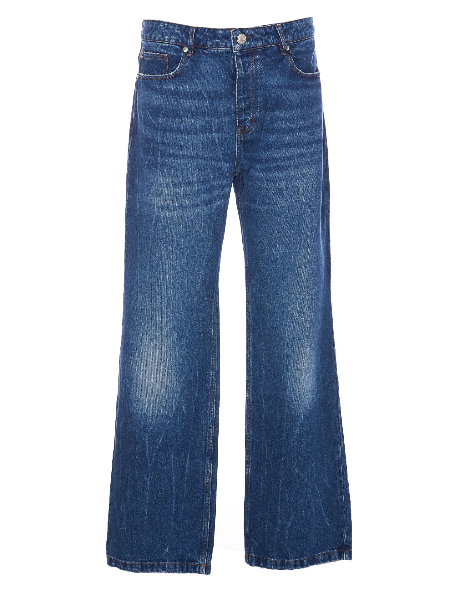 AMI ALEXANDRE MATTIUSSI STRAIGHT FIT DENIM JEANS