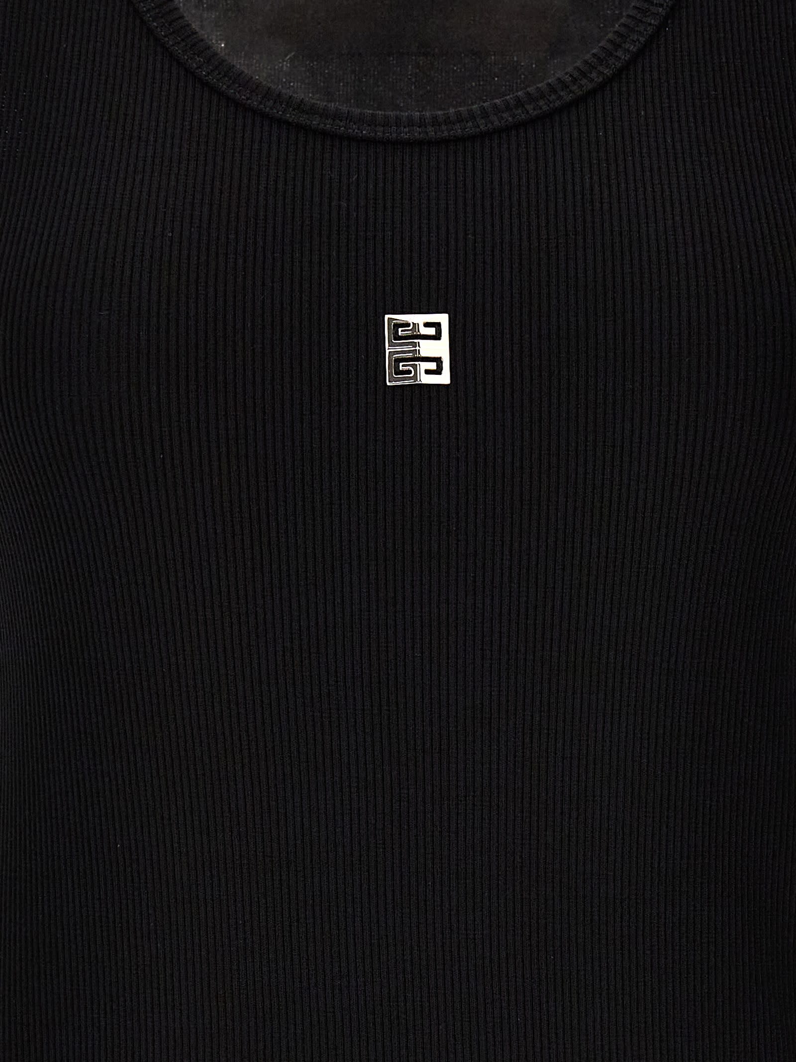 Shop Givenchy Logo Plaque Top In Black