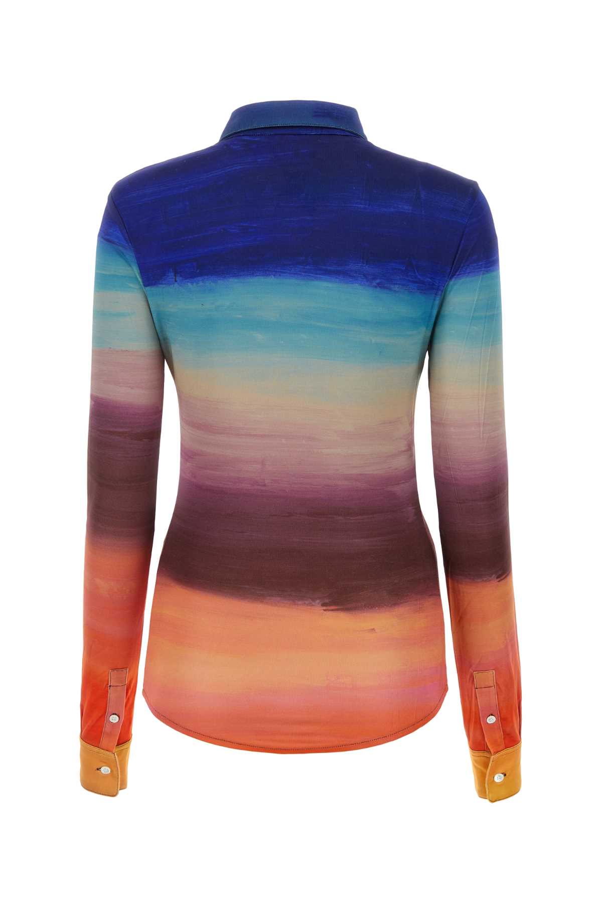 Shop Marni Multicolor Stretch Viscose Shirt