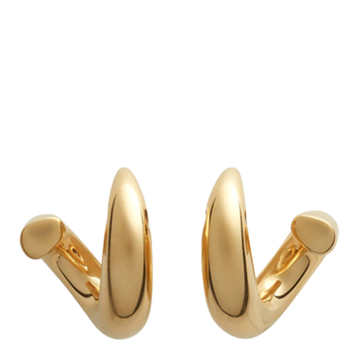 Shop Bottega Veneta Sardine Earrings In Golden