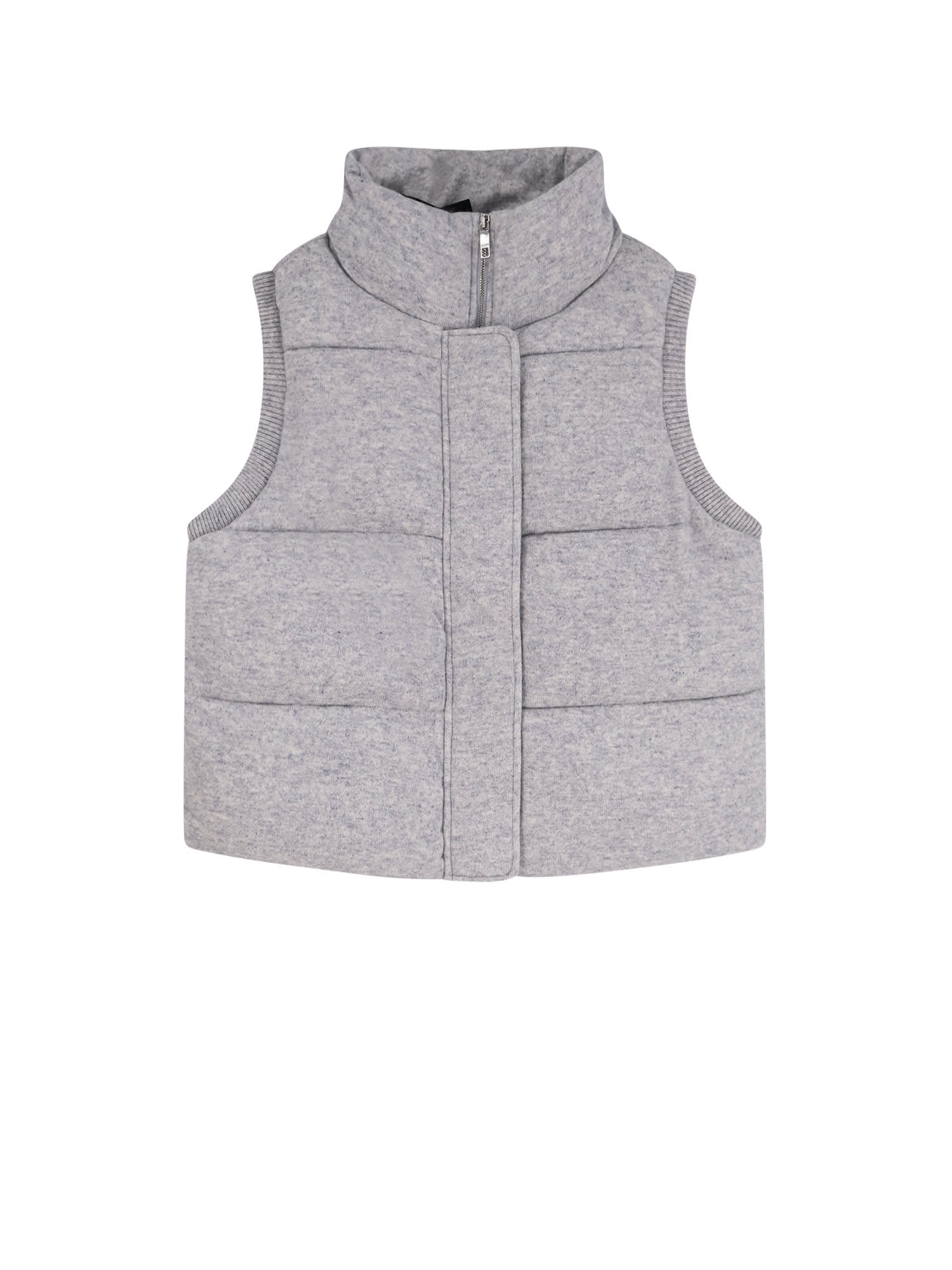 Hugo Boss Focrina Virgin Wool And Cashmere Sleeveless Jacket In Multi