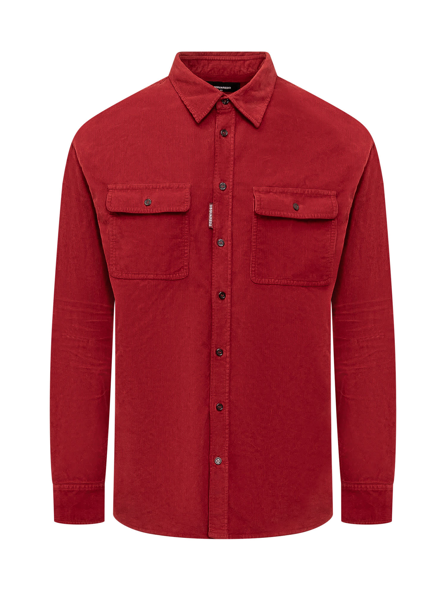 Dsquared2 Velvet Shirt In Red