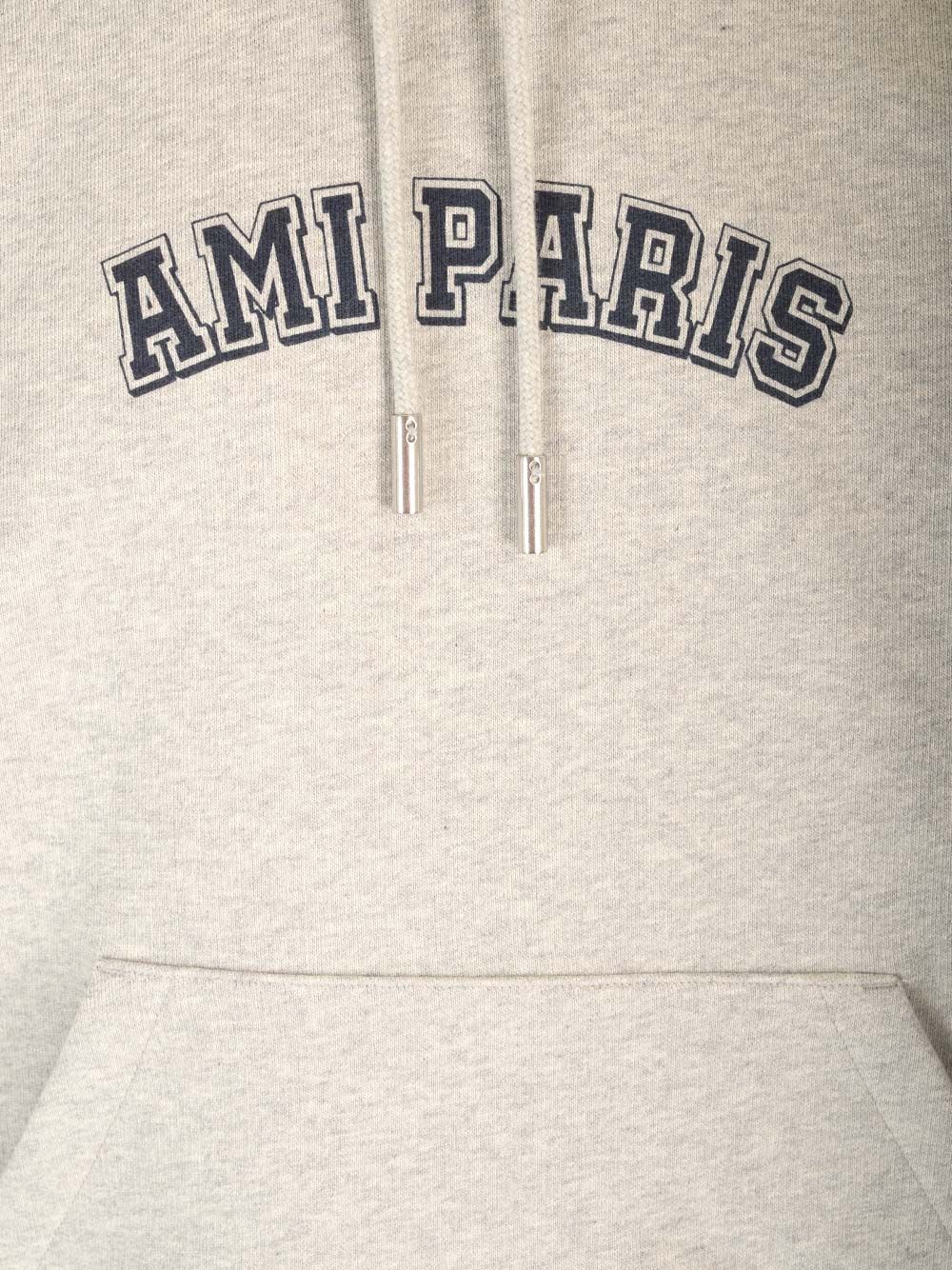 Shop Ami Alexandre Mattiussi Ami Paris Hoodie In Grey