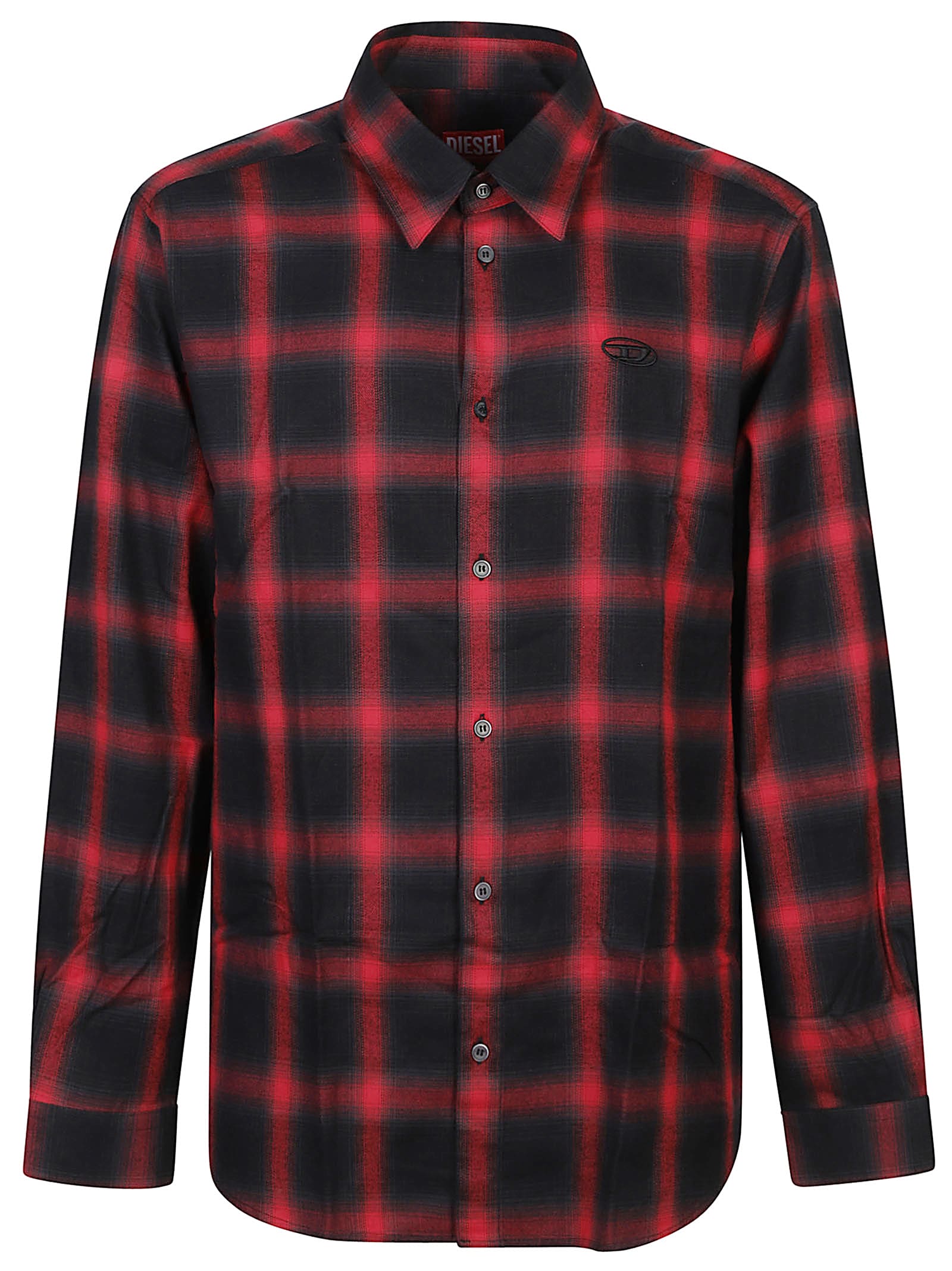 Diesel S-simply-check-hgbt Shirt And Blouse Black In Brown