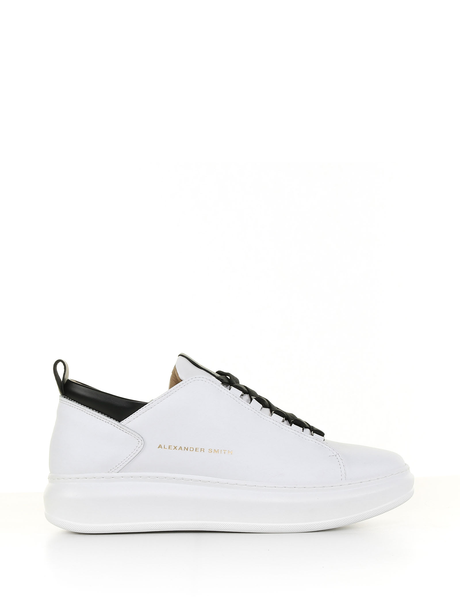 Alexander Smith London White Sneaker With Black Contrast