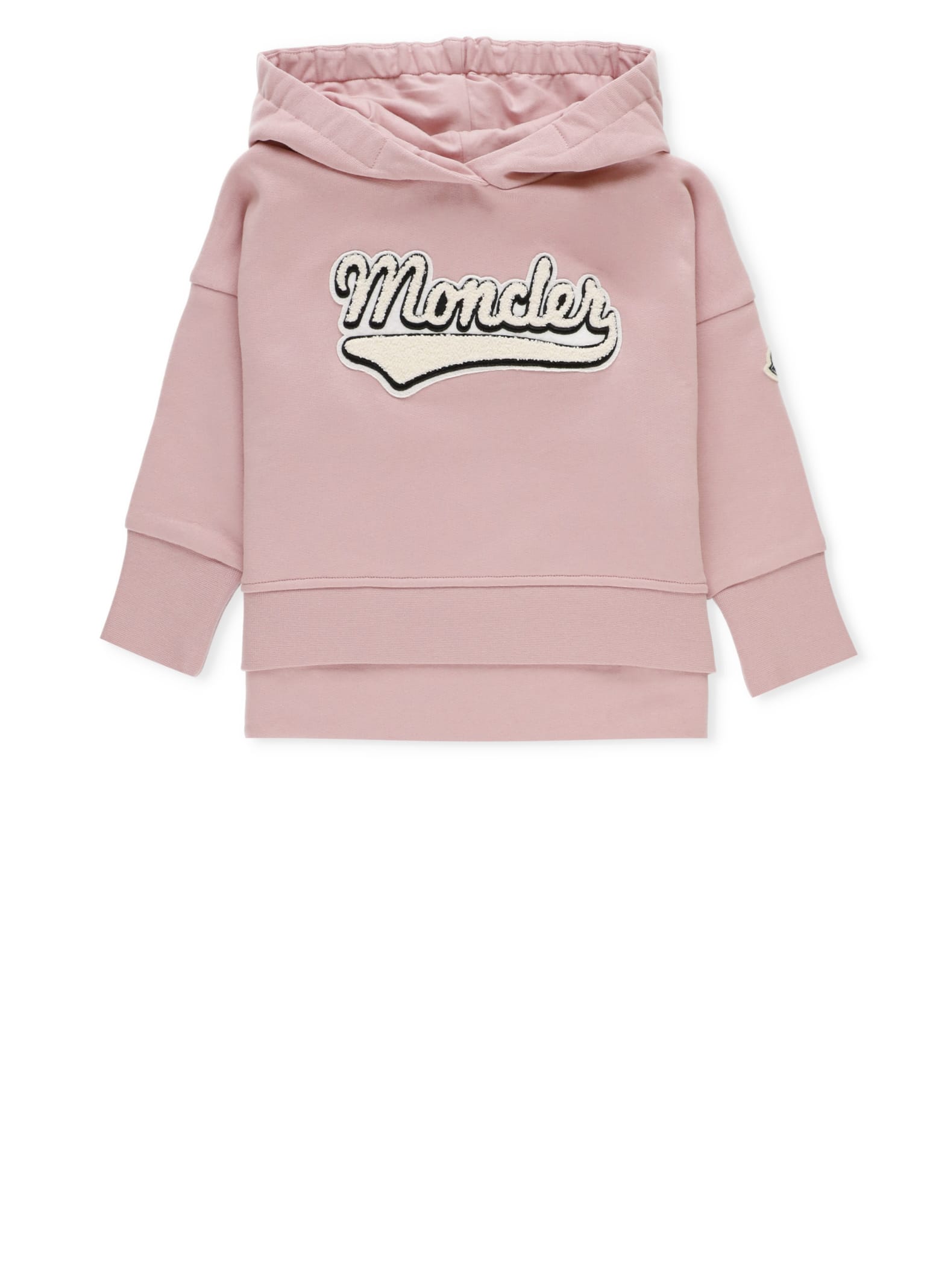 Moncler Kids' Cotton Hoodie In Rosa