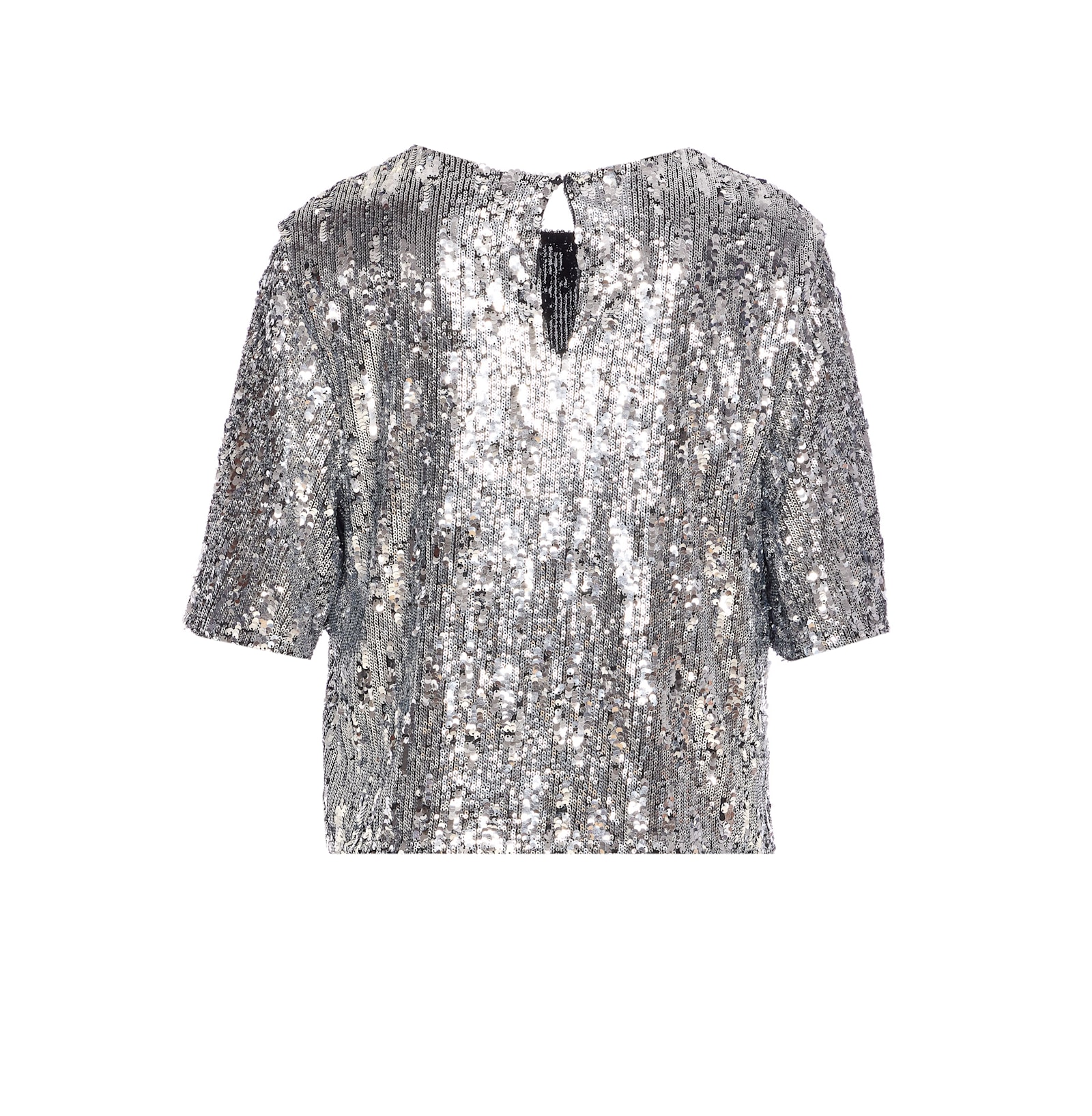 Aniye By Sequin-embellished Short-sleeve Top In Metallic