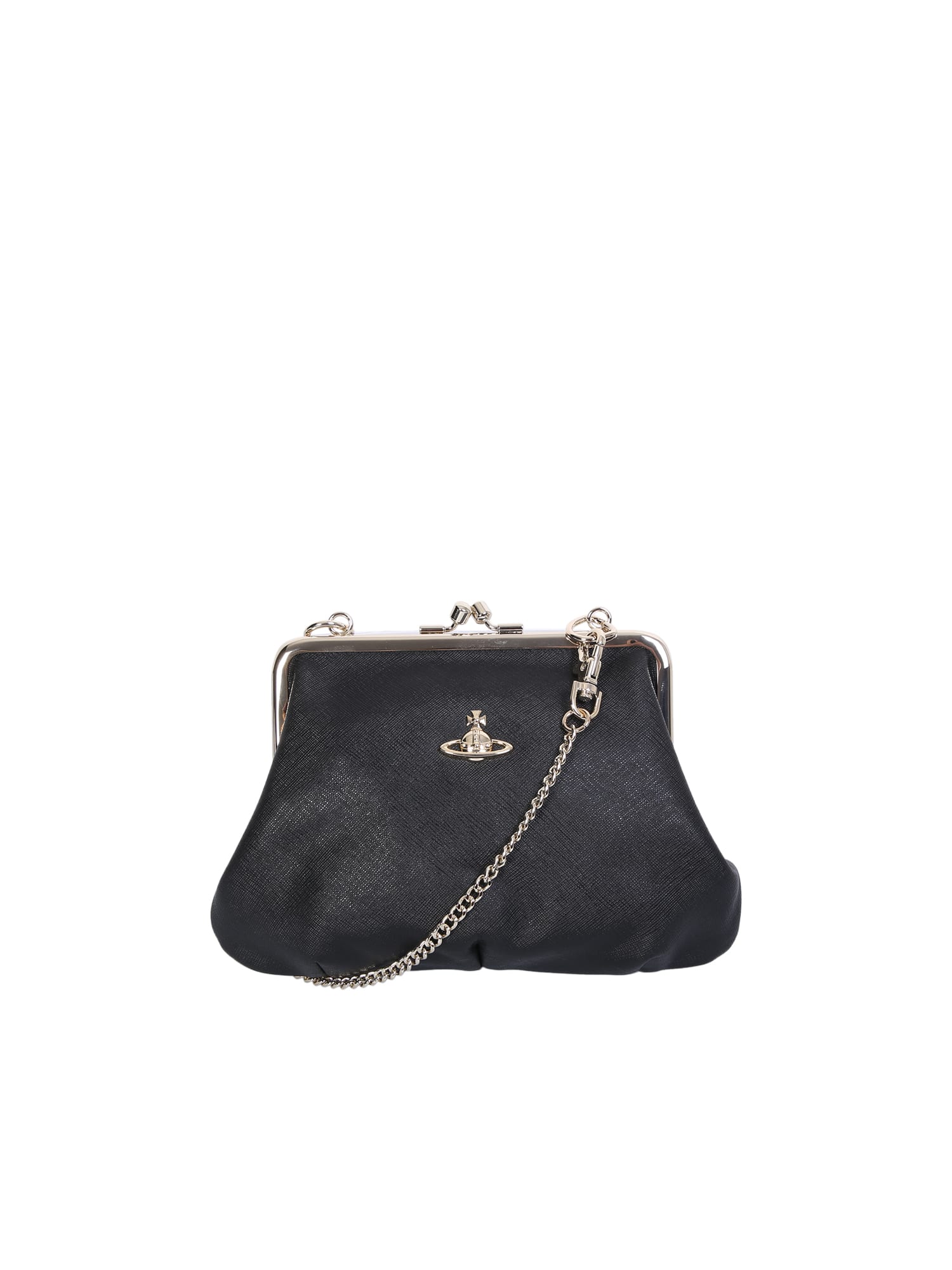 Vivienne Westwood Granny Shoulder Bag In Black