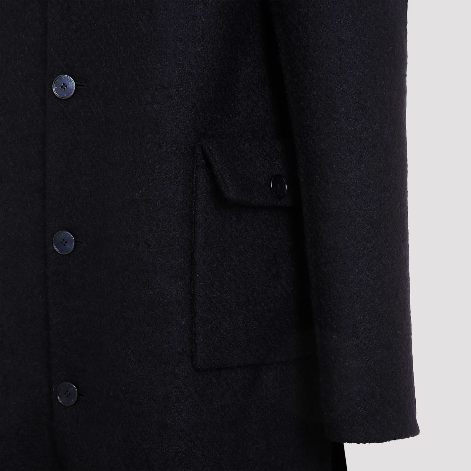 Givenchy Tailored Wool Blend Coat In Night Blue