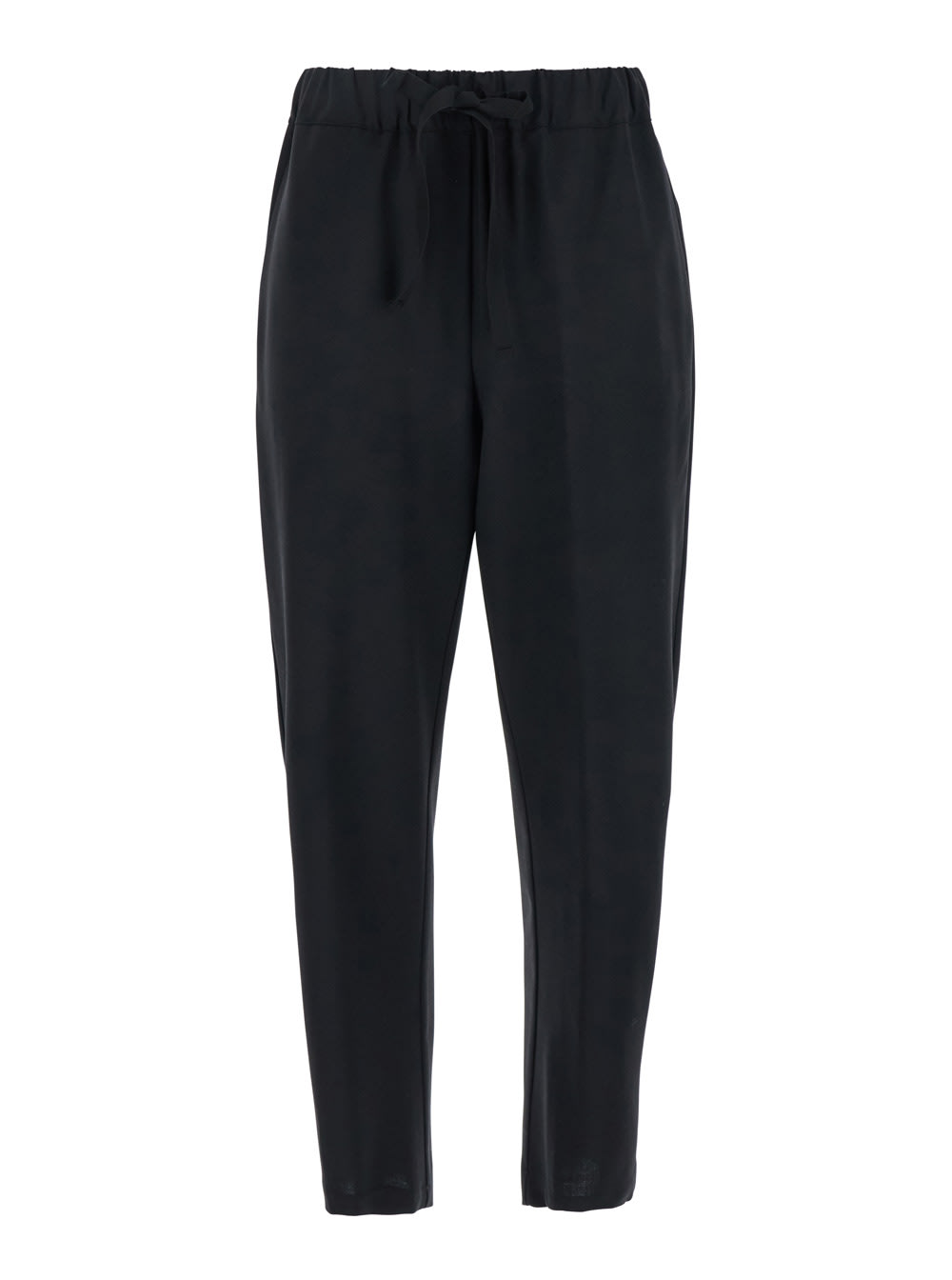 Semicouture 'buddy' Black Pants With Drawstring Waist In Black