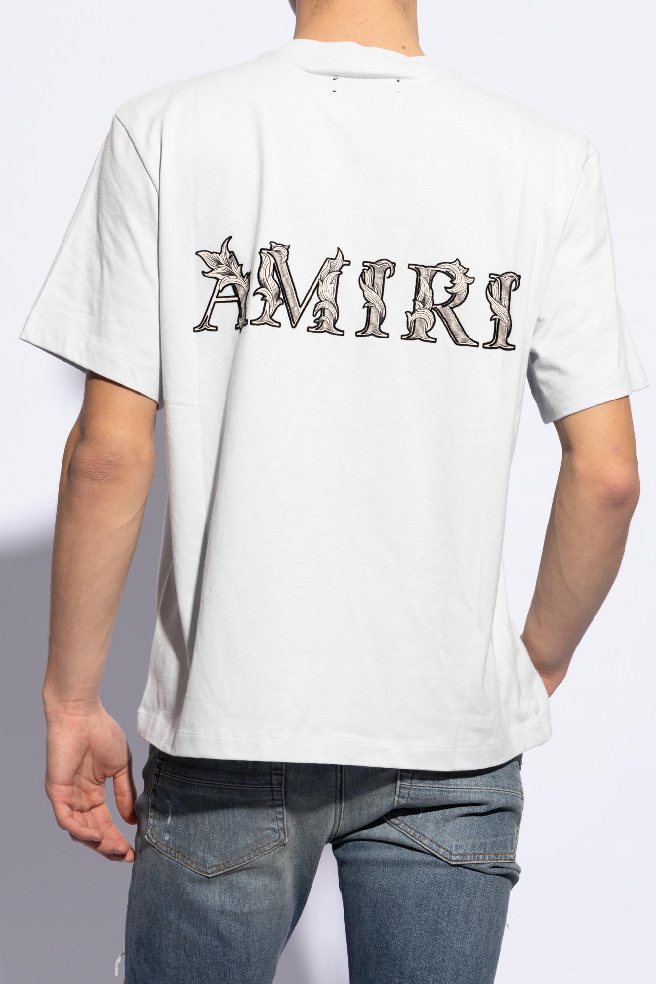 Shop Amiri T-shirt With Logo In Dust