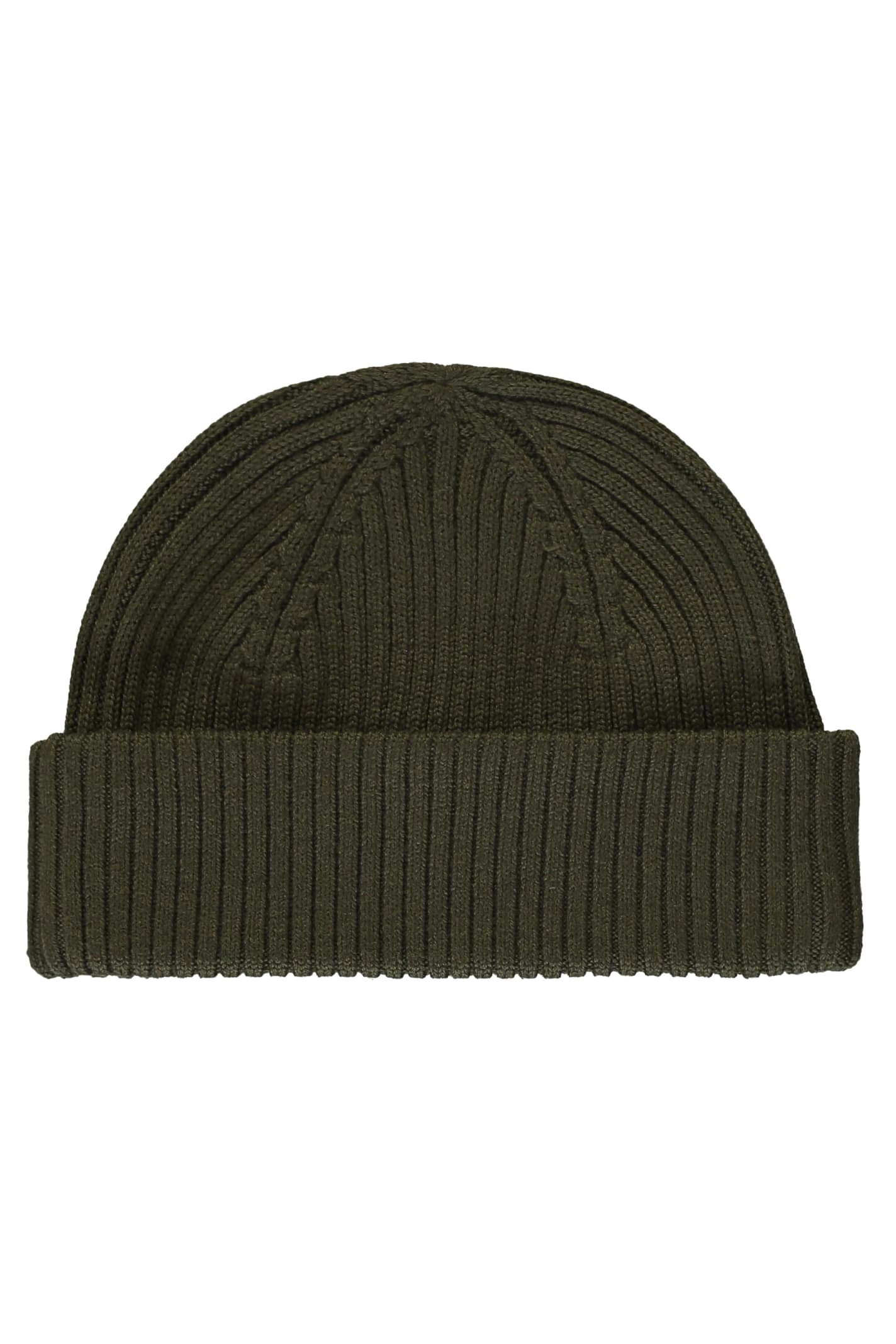 Shop Parajumpers Ribbed Knit Beanie In Green