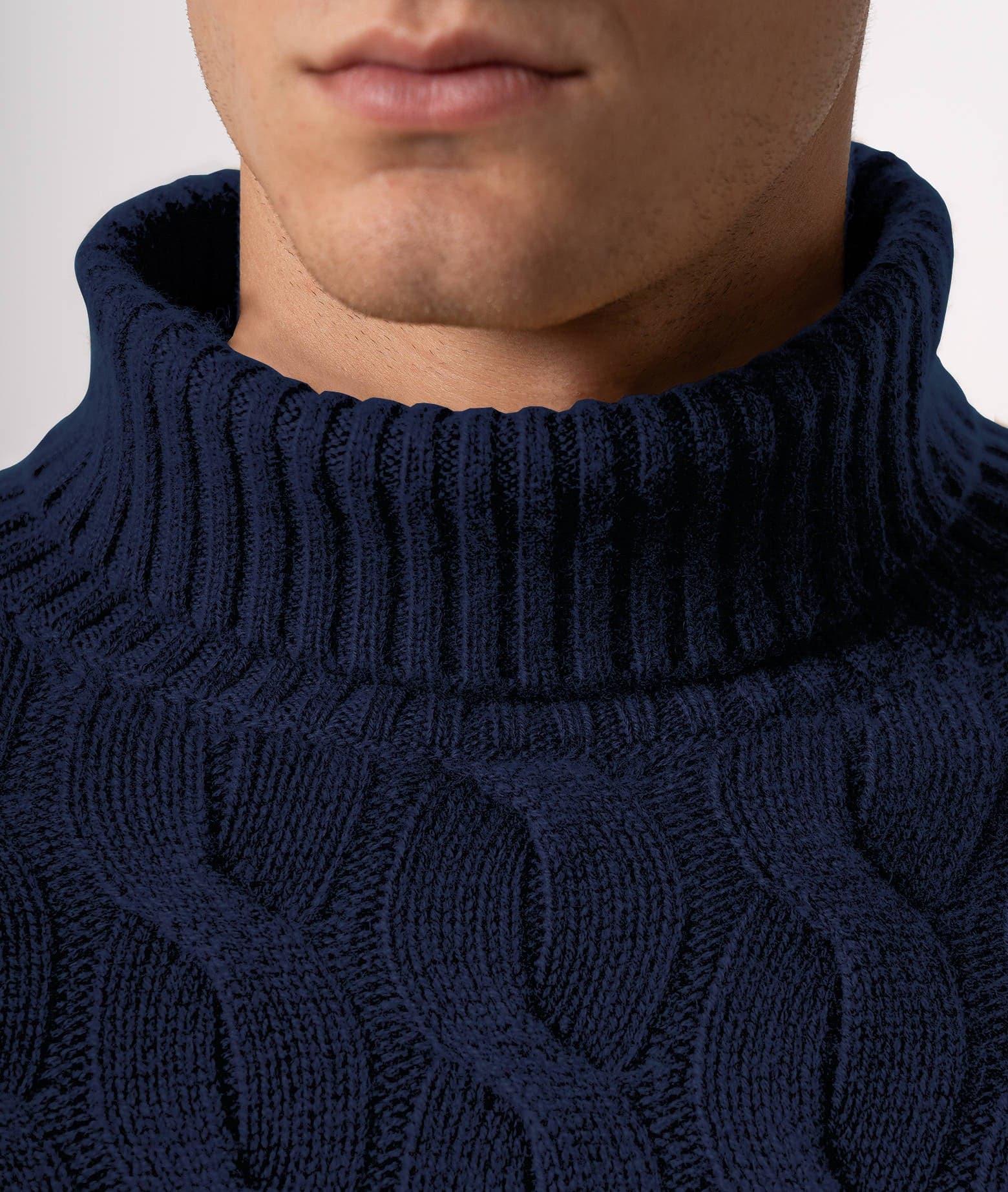 Larusmiani Turtleneck Sweater Col Du Pillon Sweater In Blue