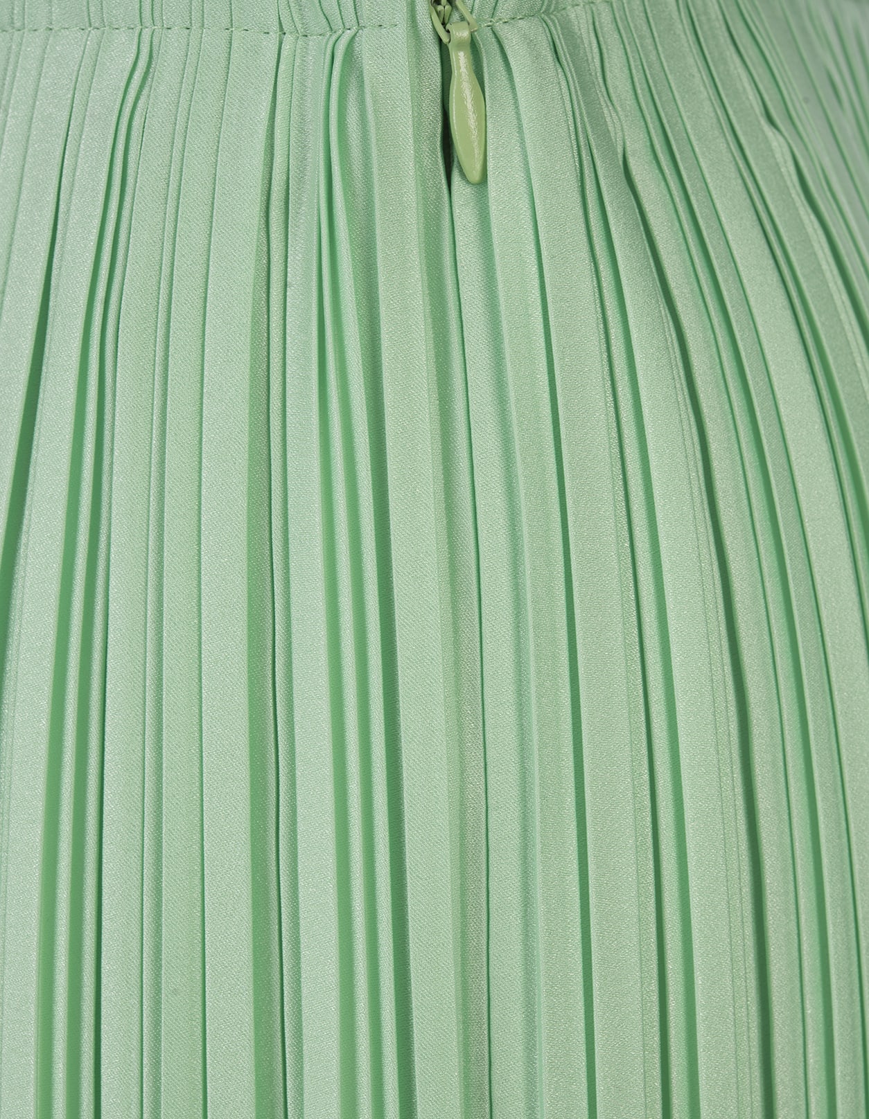 Shop Lanvin Green Satin Asymmetrical Midi Skirt