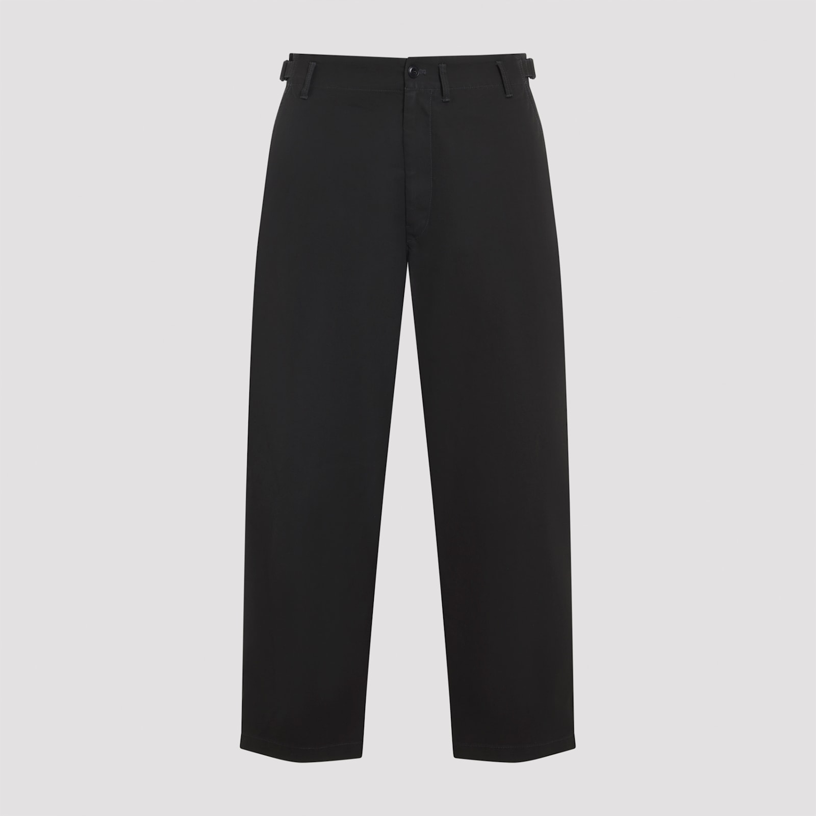 Lemaire Adjustable Waist Trousers Featuring Pockets In Black