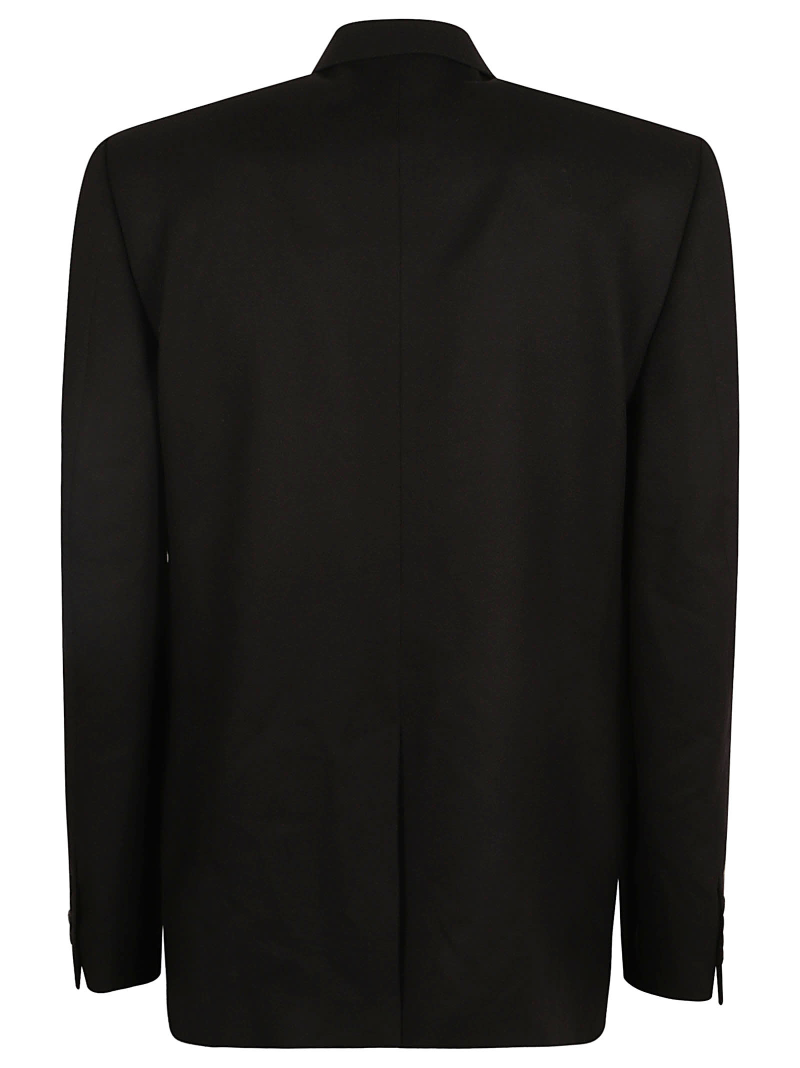 Shop Balenciaga Double-breasted Blazer In Black