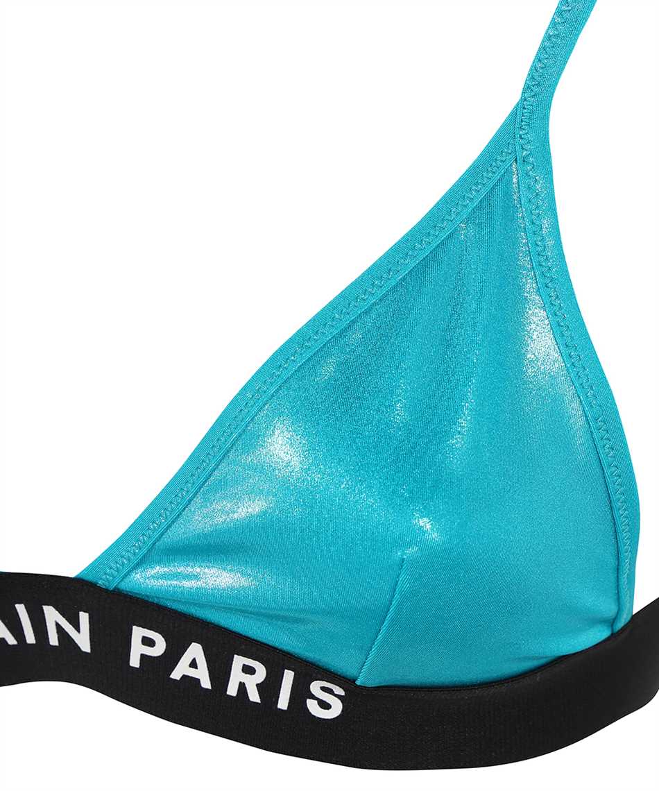 Balmain Triangle Bra Bikini In Blue