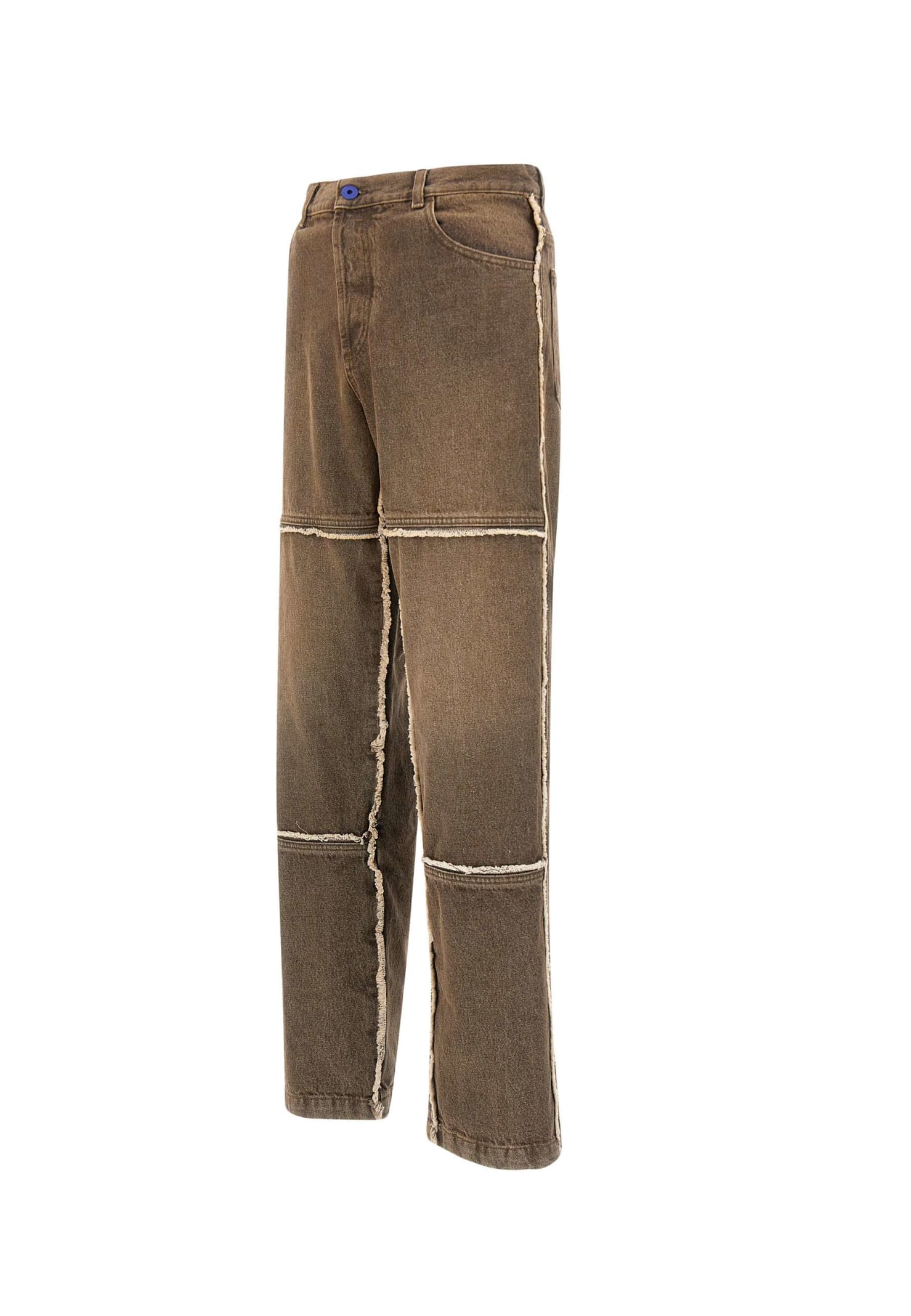 Shop Marcelo Burlon County Of Milan Vintage Raw Cut Jeans In Grey