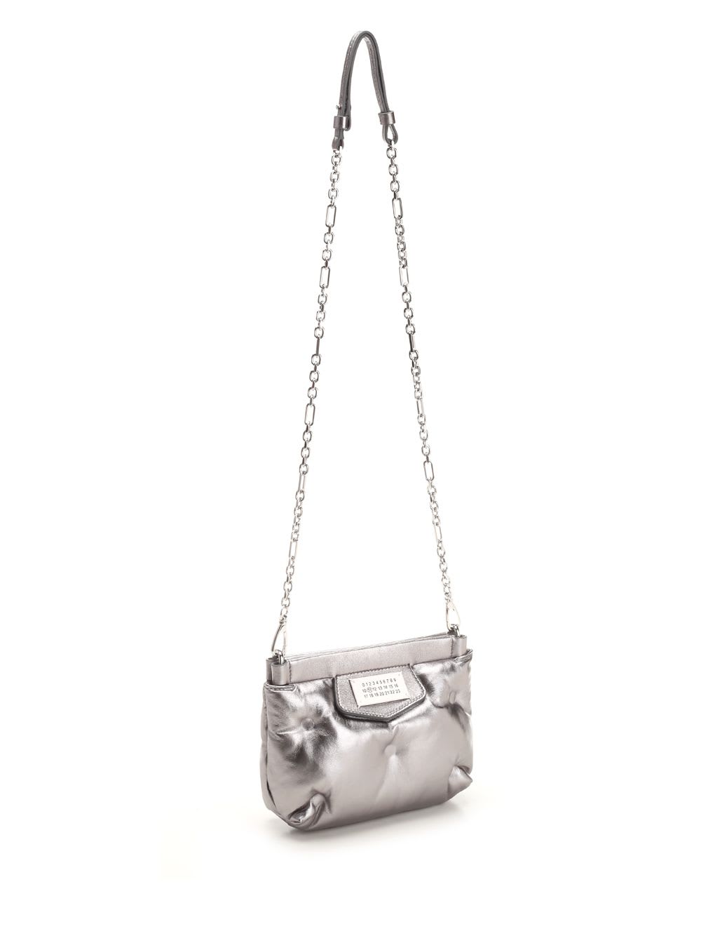 Shop Maison Margiela Glam Slam Mini Shoulder Bag In Silver