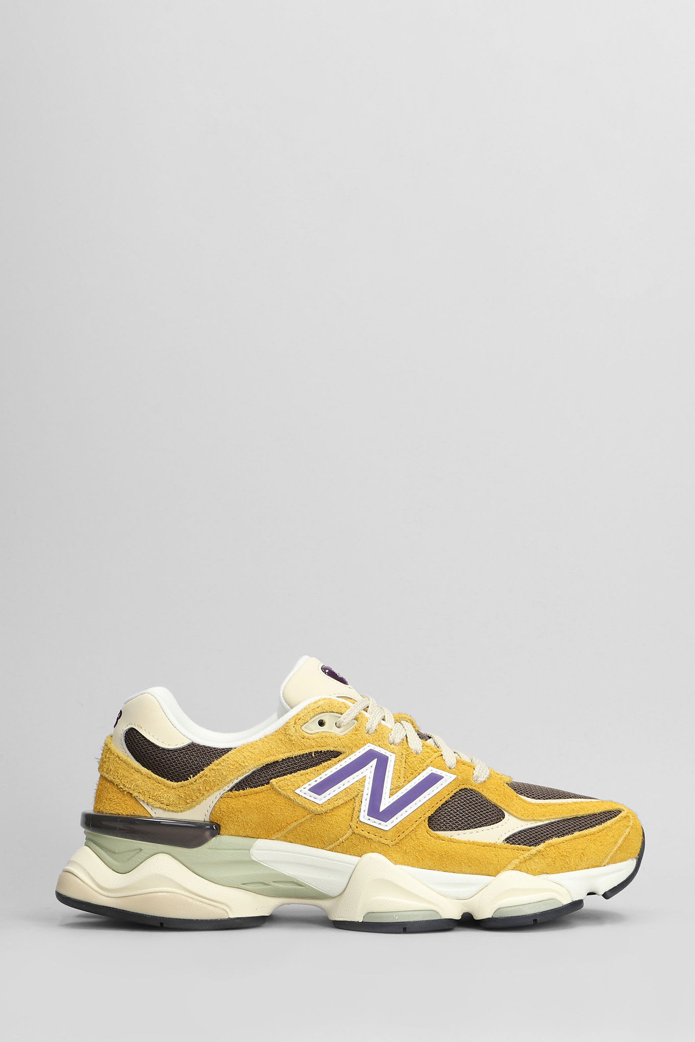 New Balance 9060 Sneakers In Yellow Suede And Fabric In Yellow