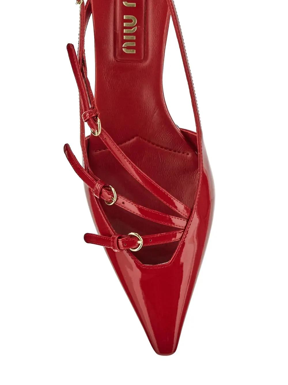 Shop Miu Miu Slingback Décolleté In Rosso