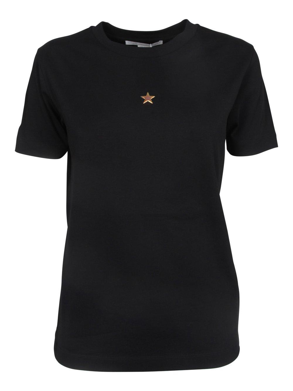 Star Embellished Straight Hem T-shirt