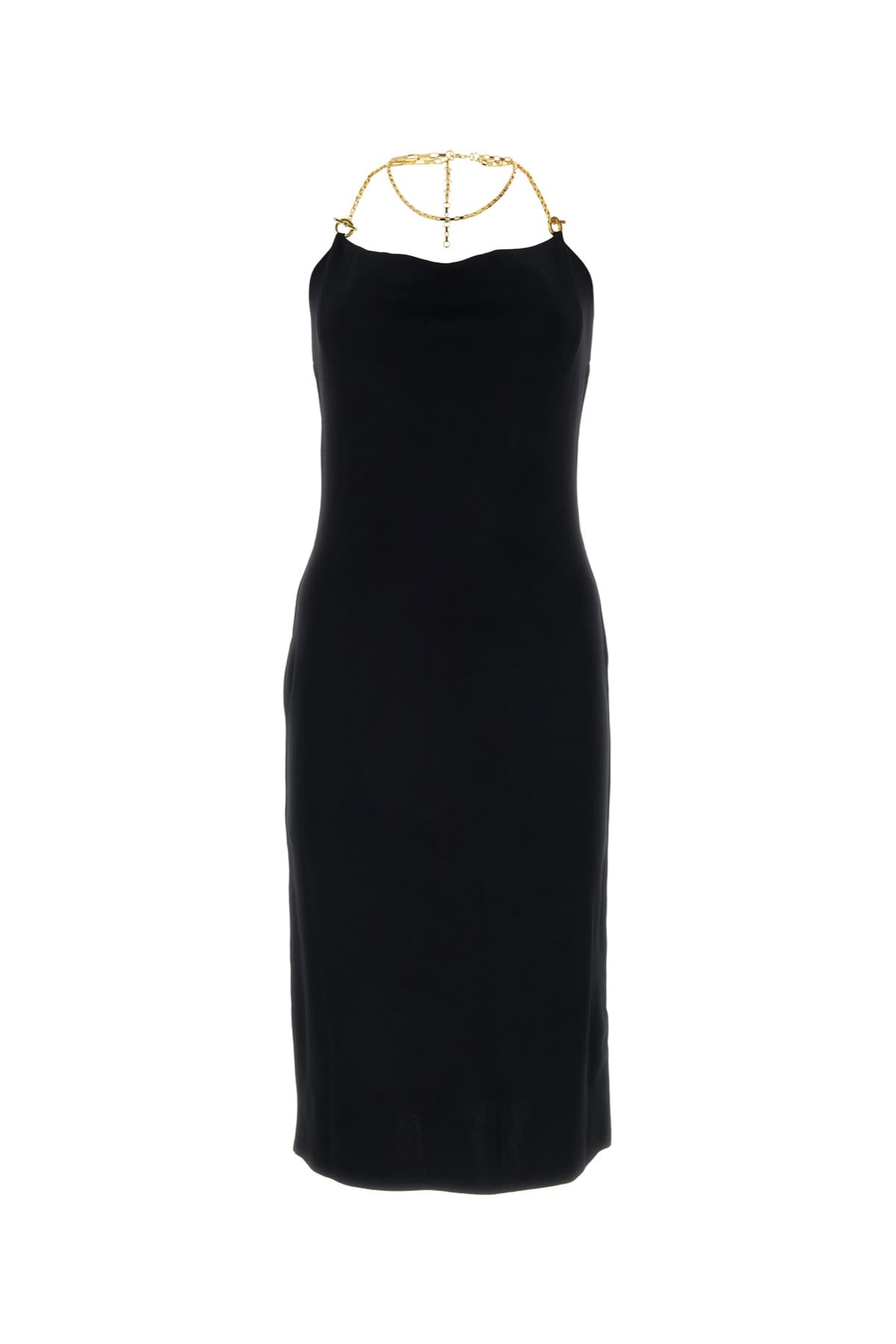 Bottega Veneta Sleeveless Midi Dress In Black