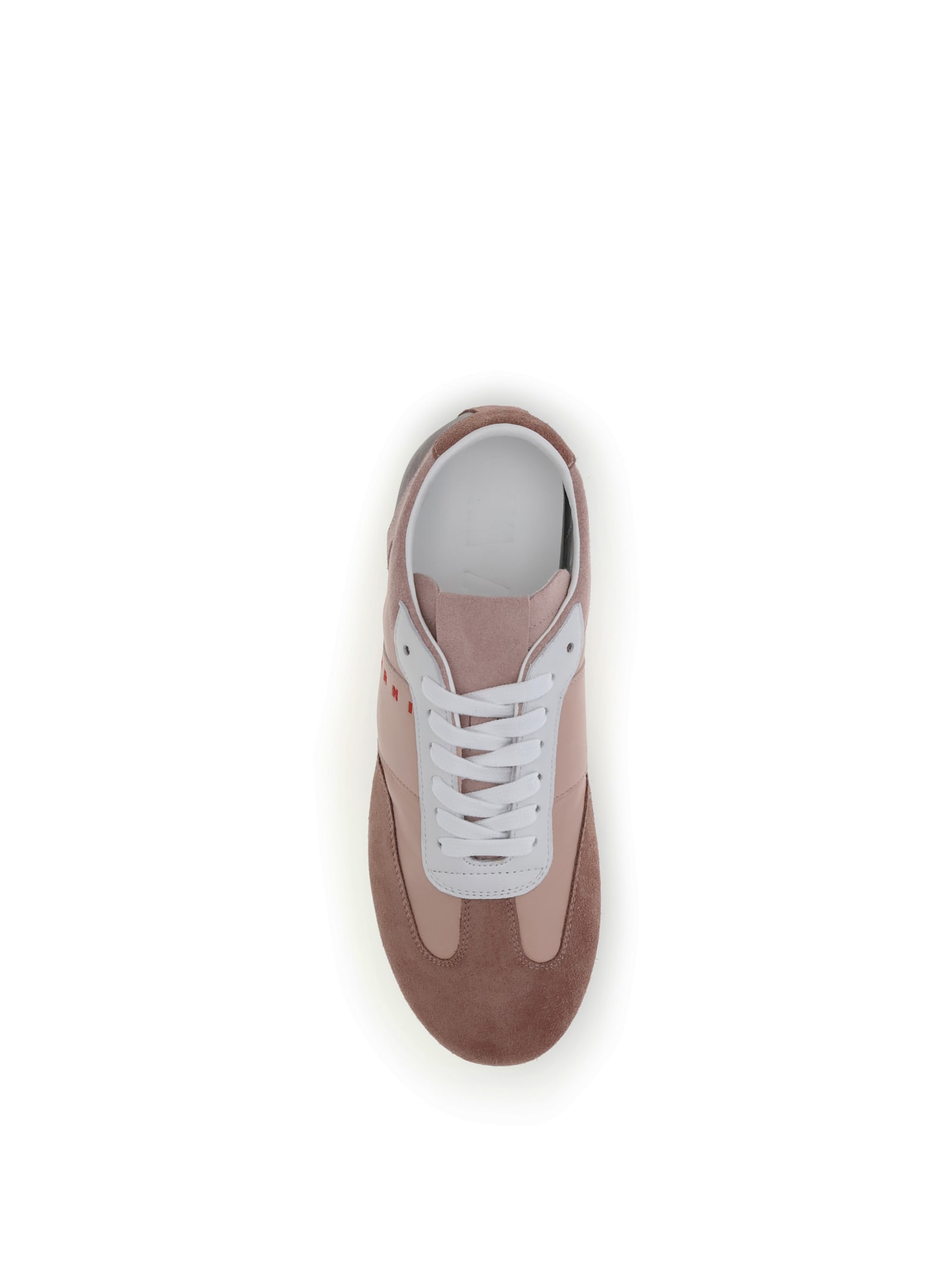 Marni Suede-panel Logo-embroidered Sneakers In Multi