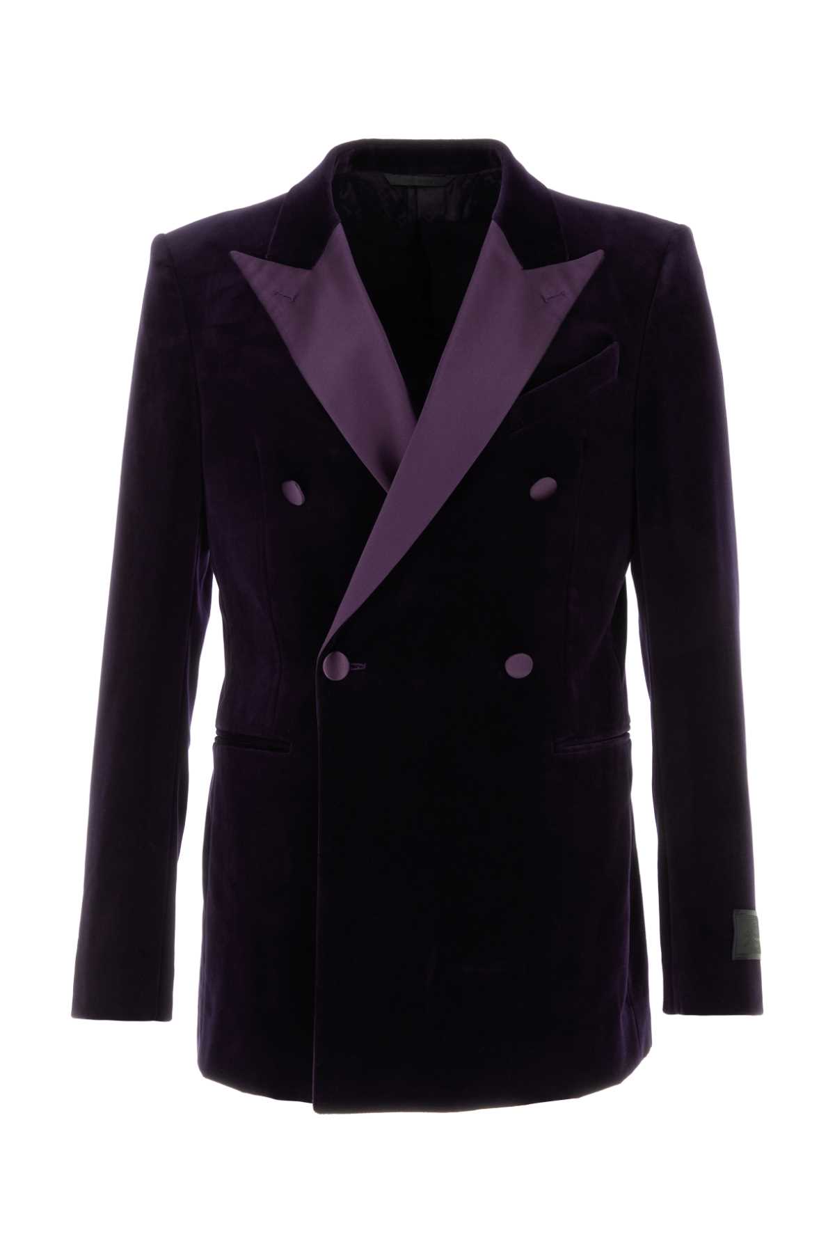 Aubergine Velvet Blazer