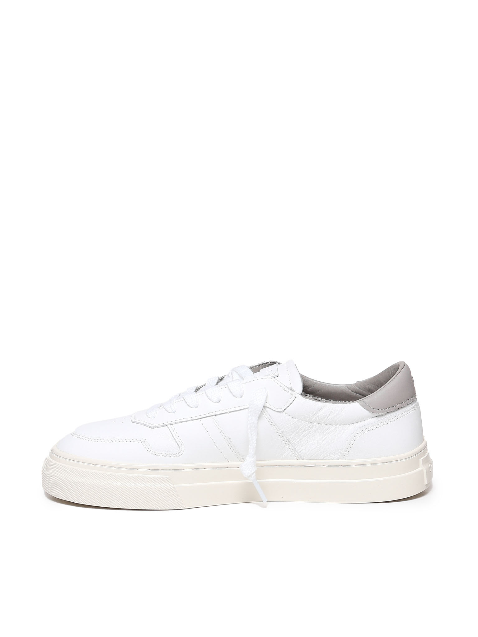 Shop Date Flat Basic Sneakers In White-gray