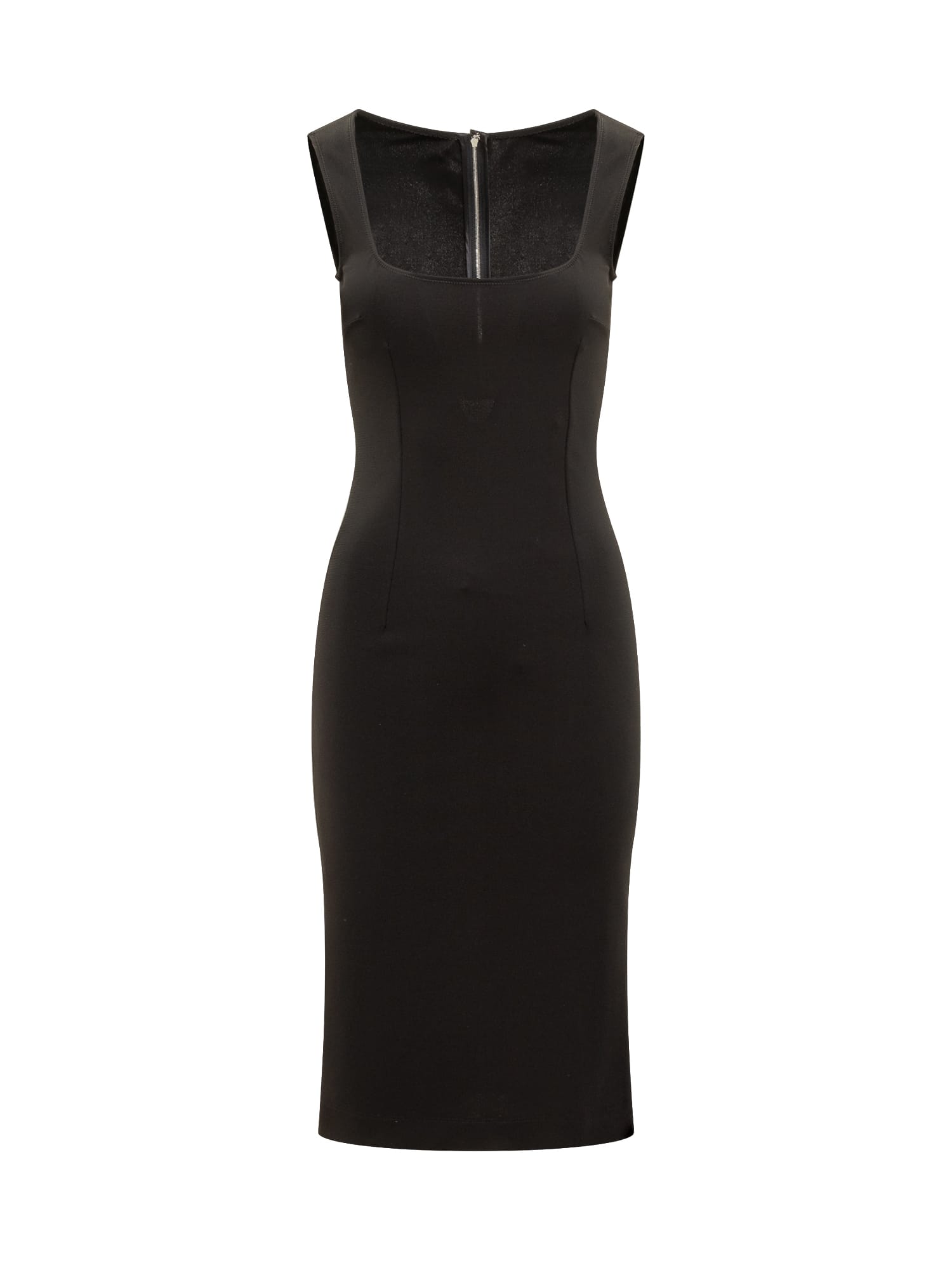 Shop Dolce & Gabbana Milan Stitch Stretch Jersey Sheath Dress In Nero