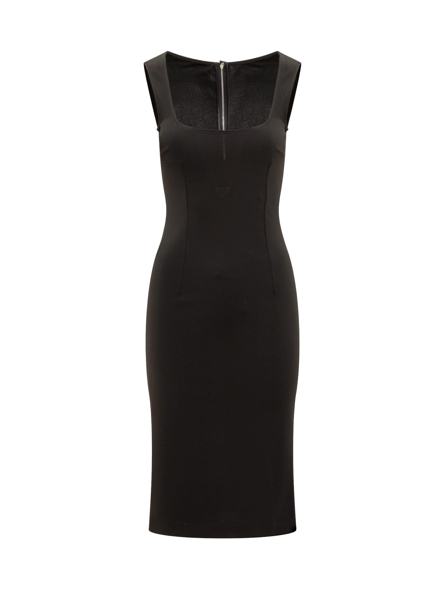 Shop Dolce & Gabbana Milan Stitch Stretch Jersey Sheath Dress In Black