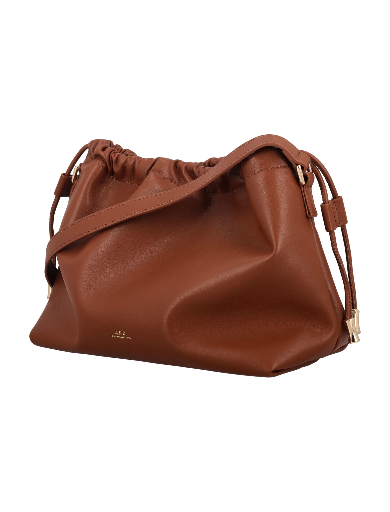 Apc Ninon Bucket Bag In Noisette