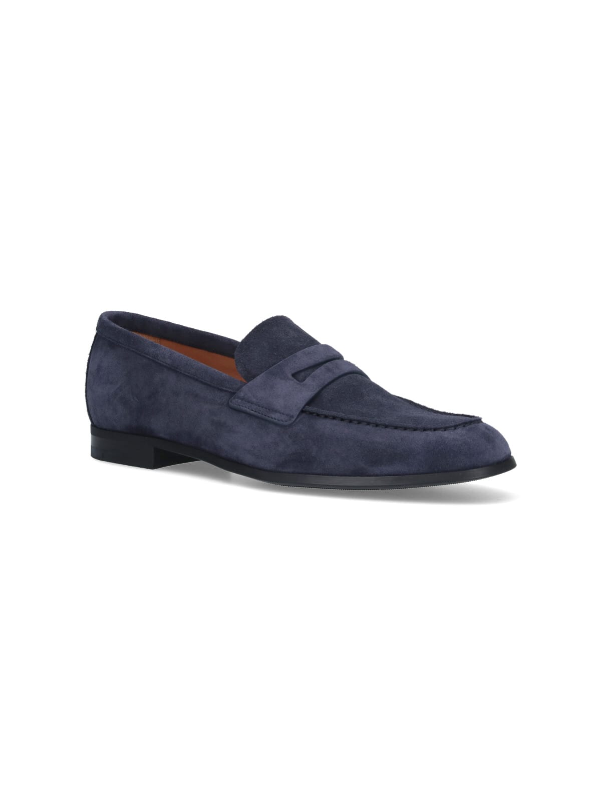 Church's Navy Blue Leather Heswall Loafers In Black