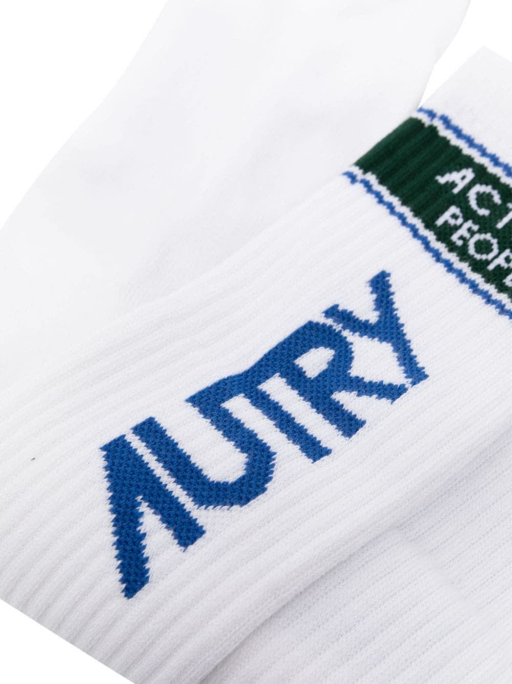 Shop Autry White Socks With Logo In White/blue