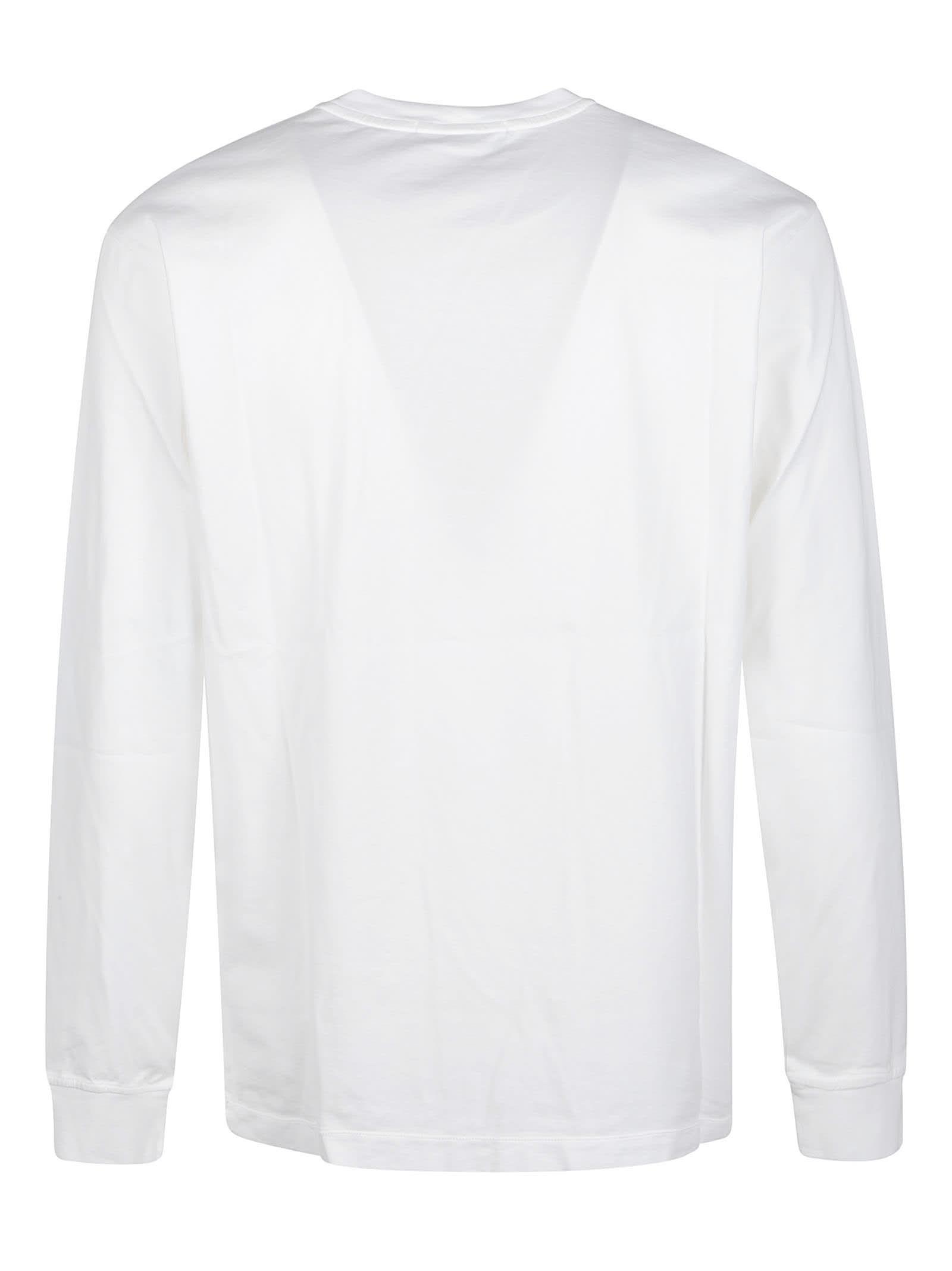 Shop Stone Island Long Sleeve T-shirt T-shirt In White