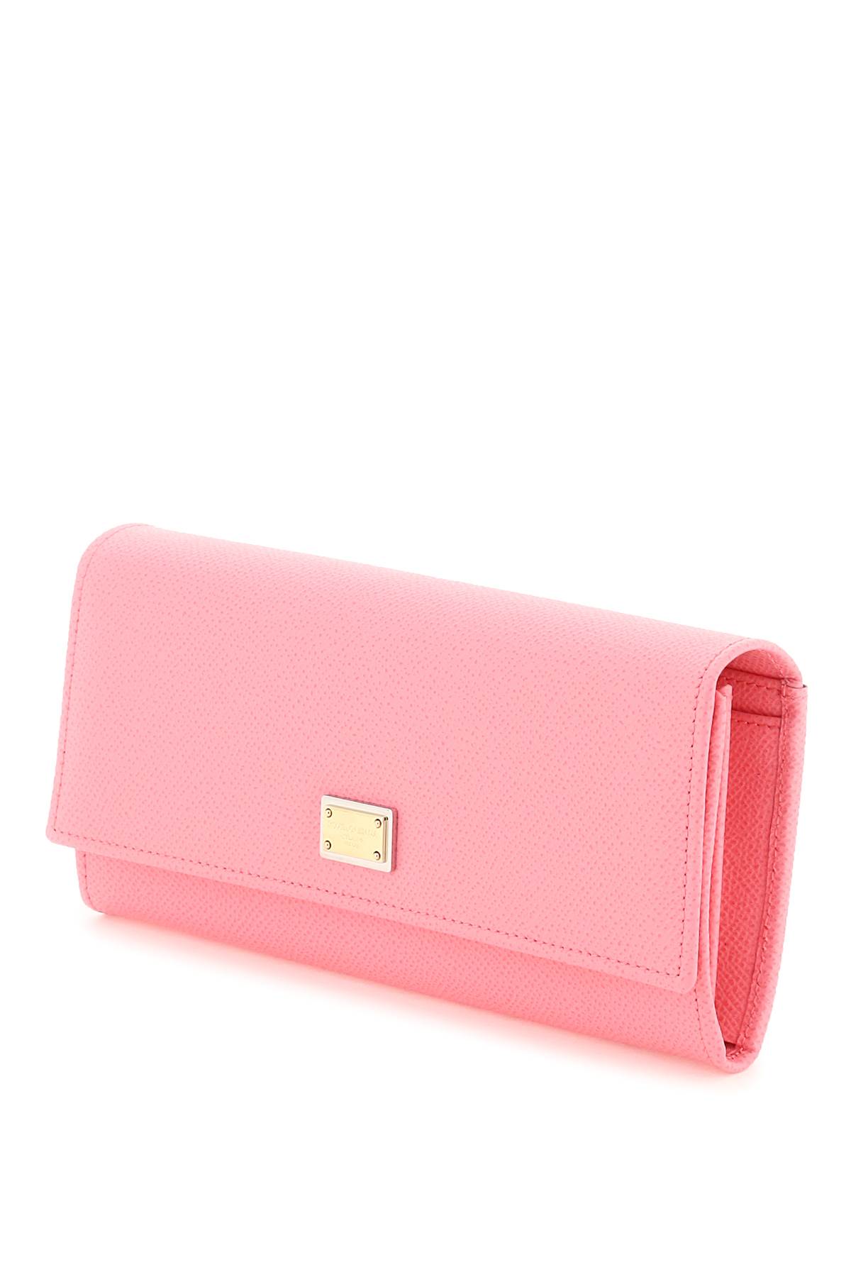 Shop Dolce & Gabbana Dauphine Leather Wallet In Ciclamino