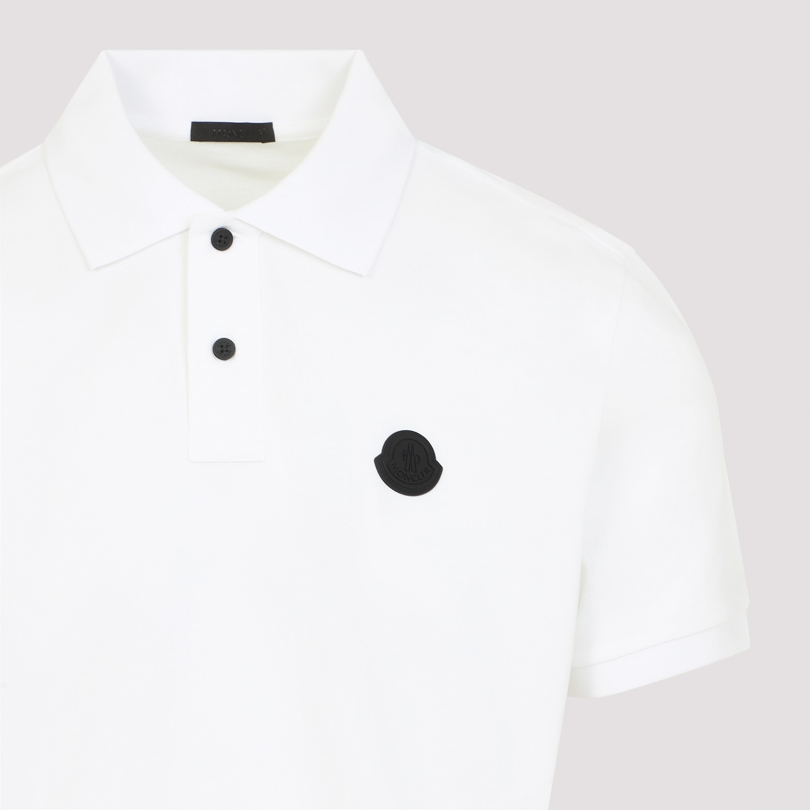 Moncler Classic Cotton Polo T-shirt In White