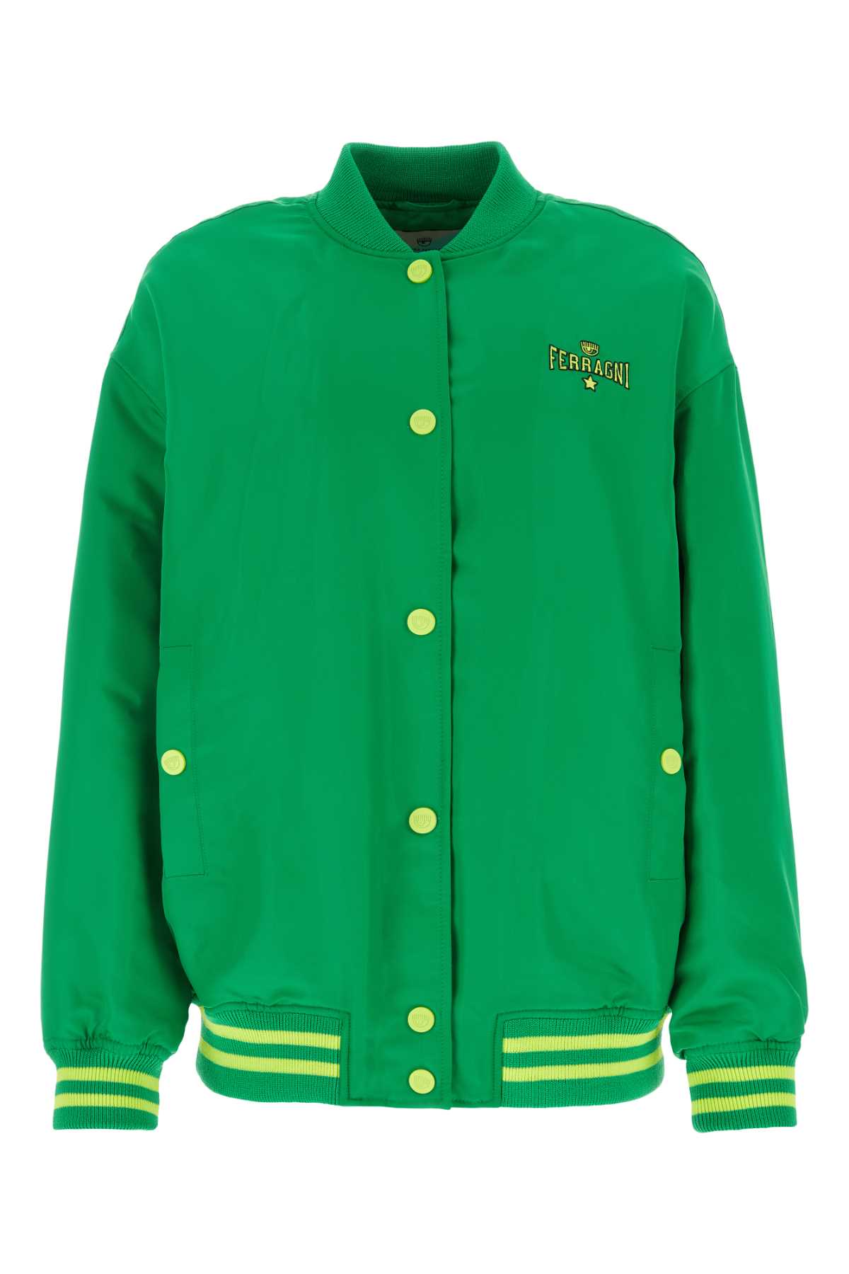 Grass Green Twill Bomber Jacket