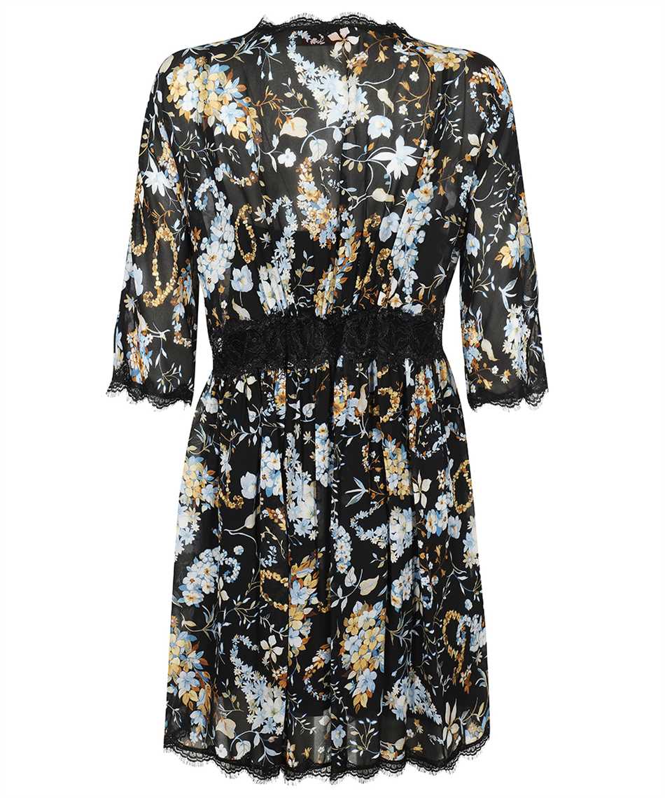 Ermanno Scervino Floral Lace-trimmed Mini Dress In Multi