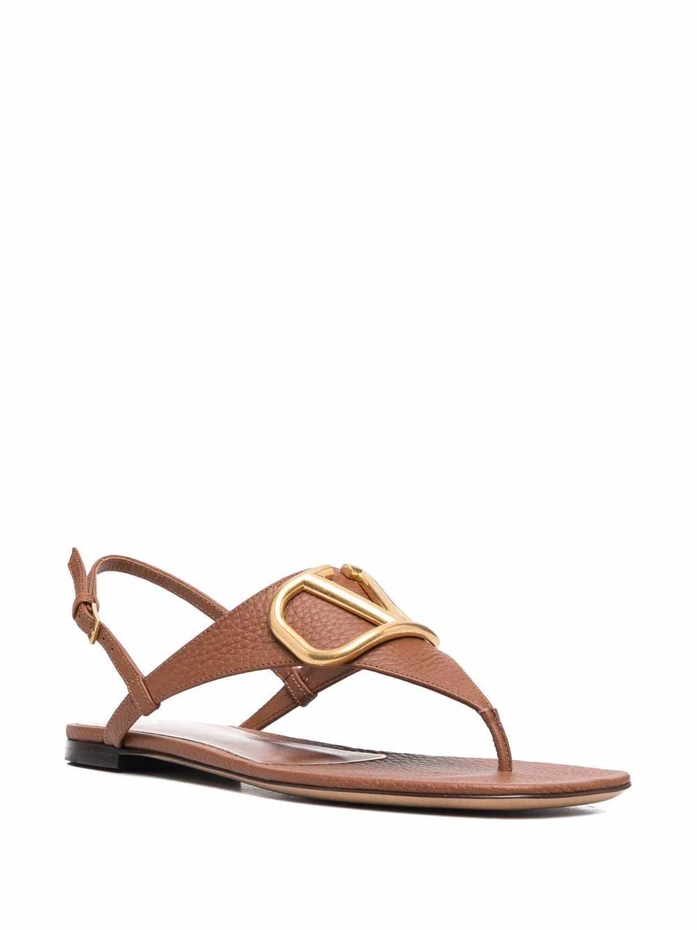 Shop Valentino Vlogo Signature Flat Sandals