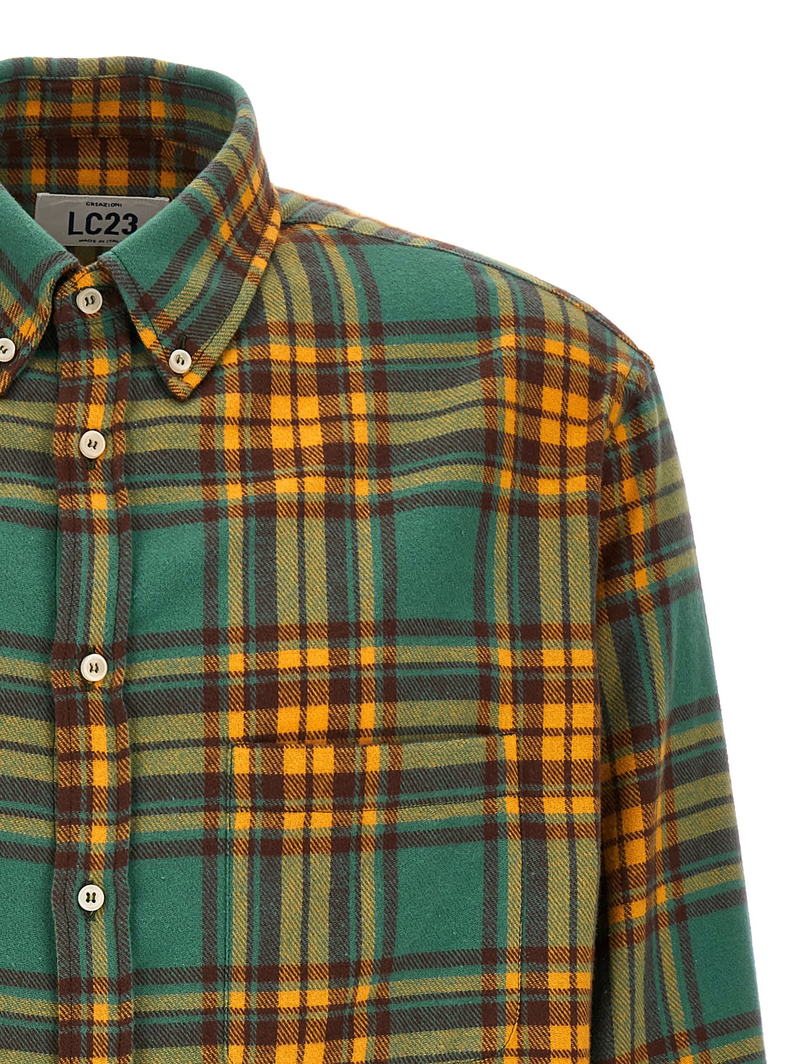 Shop Lc23 Check Flannel Shirt In Multicolor