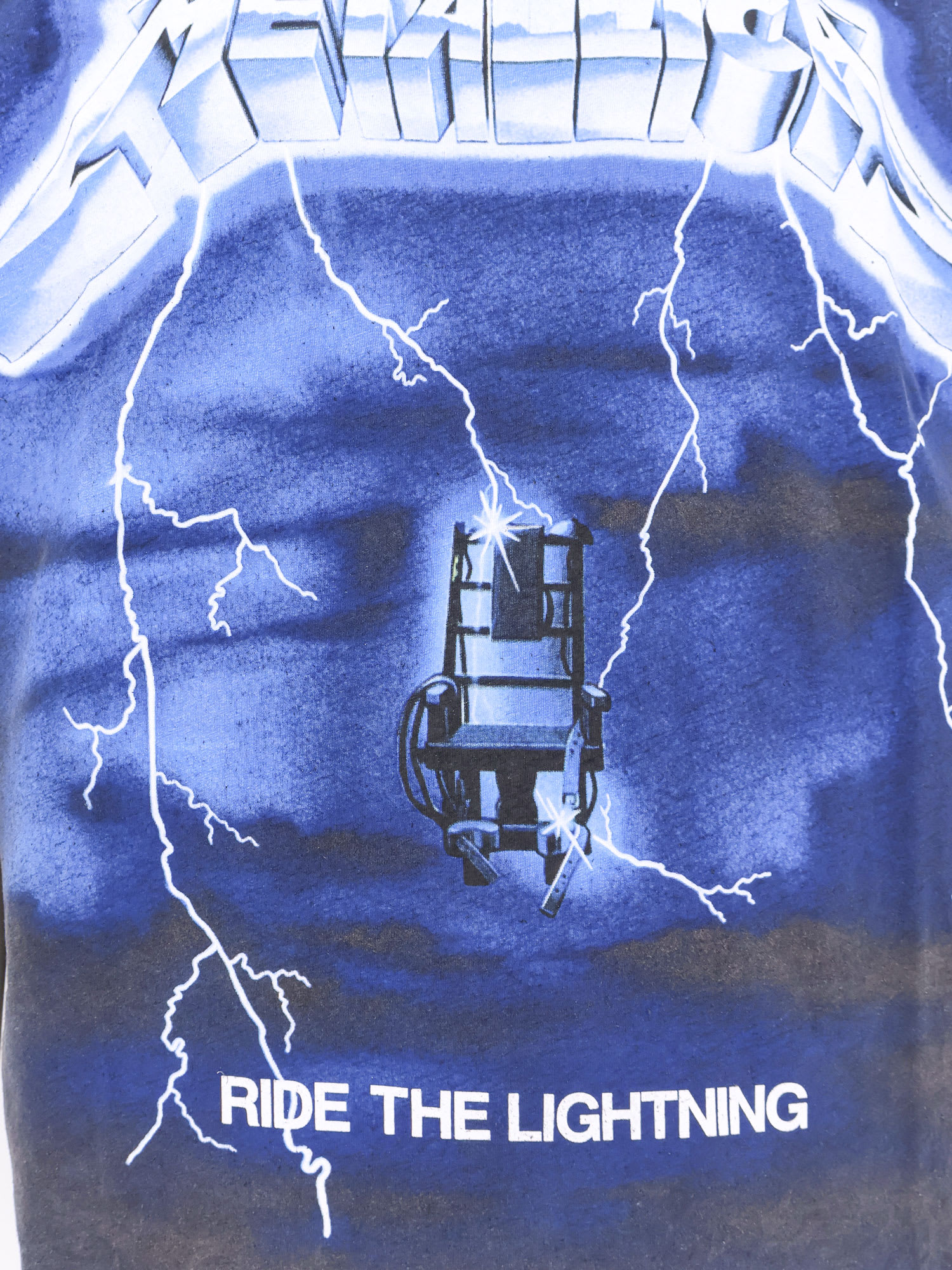 Represent Ride The Lightning X Metallica Gray T-shirt With Front And Back Print In Cotton Blend Man In Vintage Grey