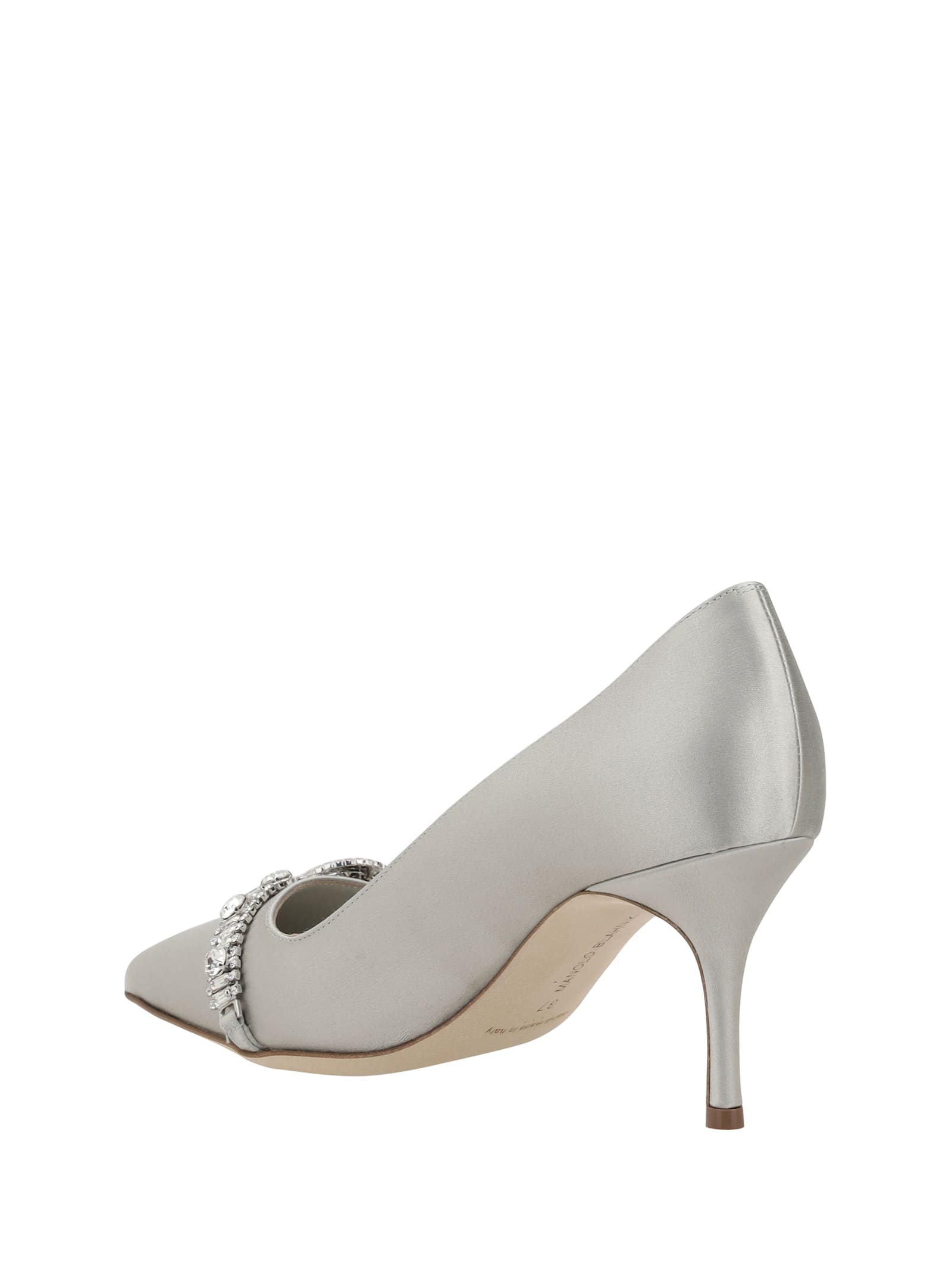 MANOLO BLAHNIK ASAPUMP SATIN PUMPS