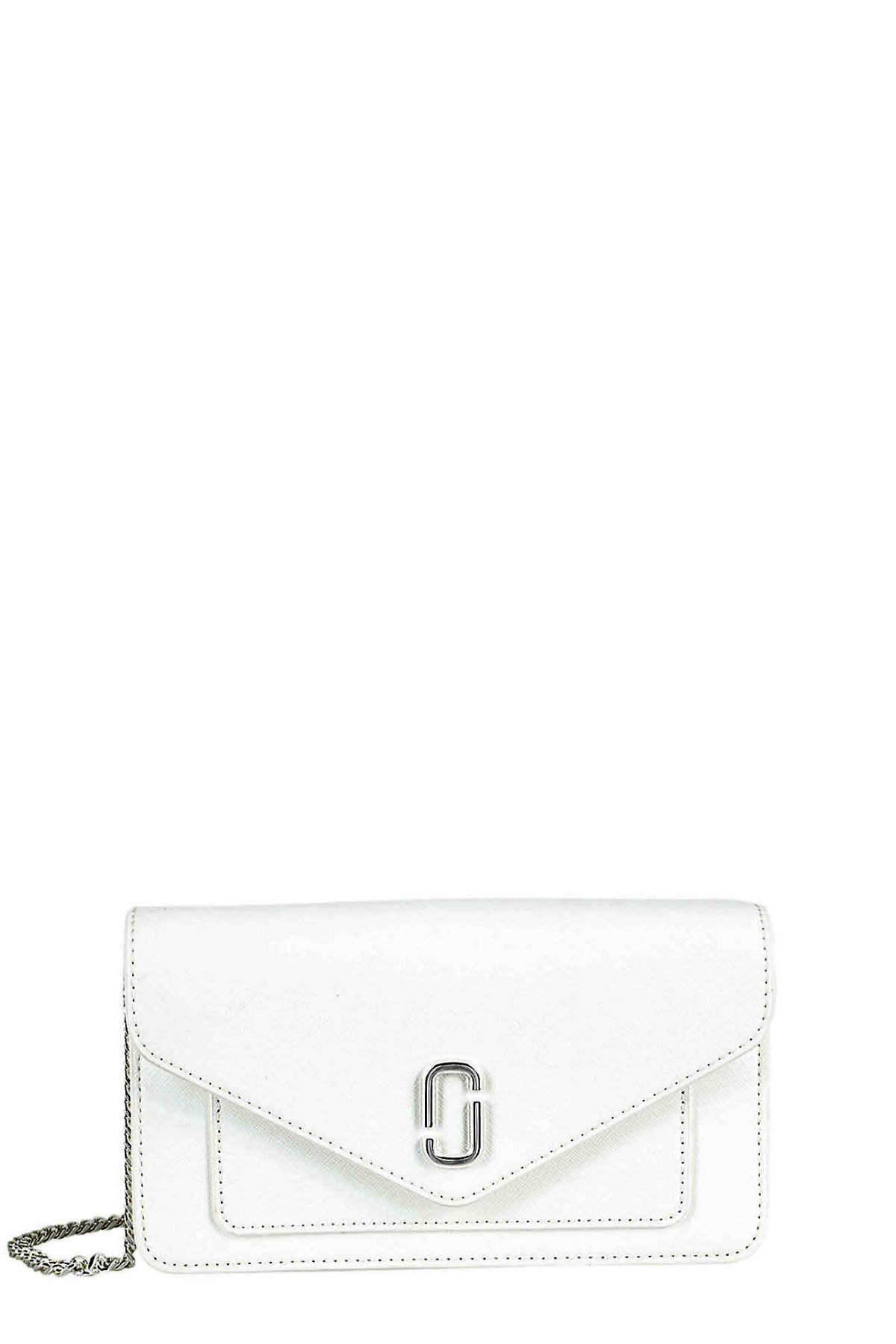 Shop Marc Jacobs The Longshot Chain Wallet In White