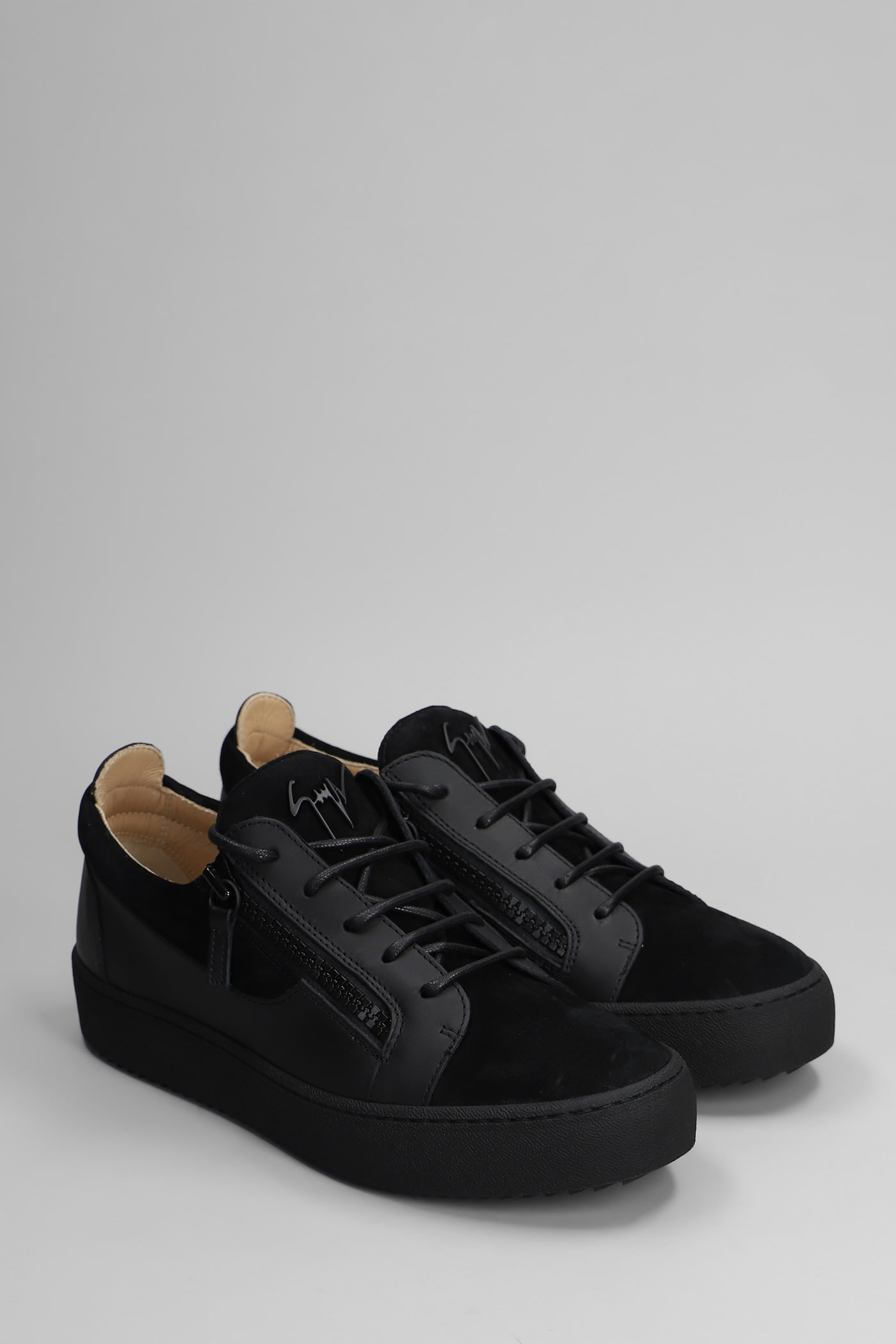 Shop Giuseppe Zanotti Gz94 Sneakers In Black Suede