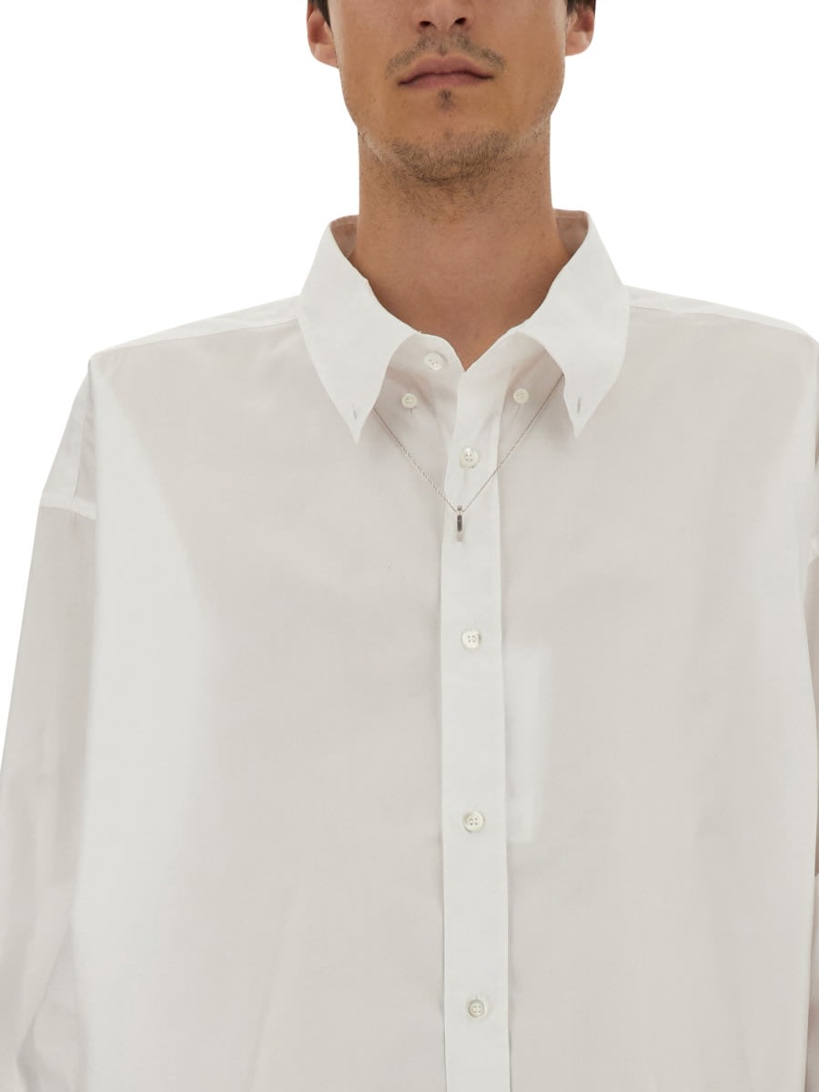 Shop Maison Margiela Oxford Shirt In White