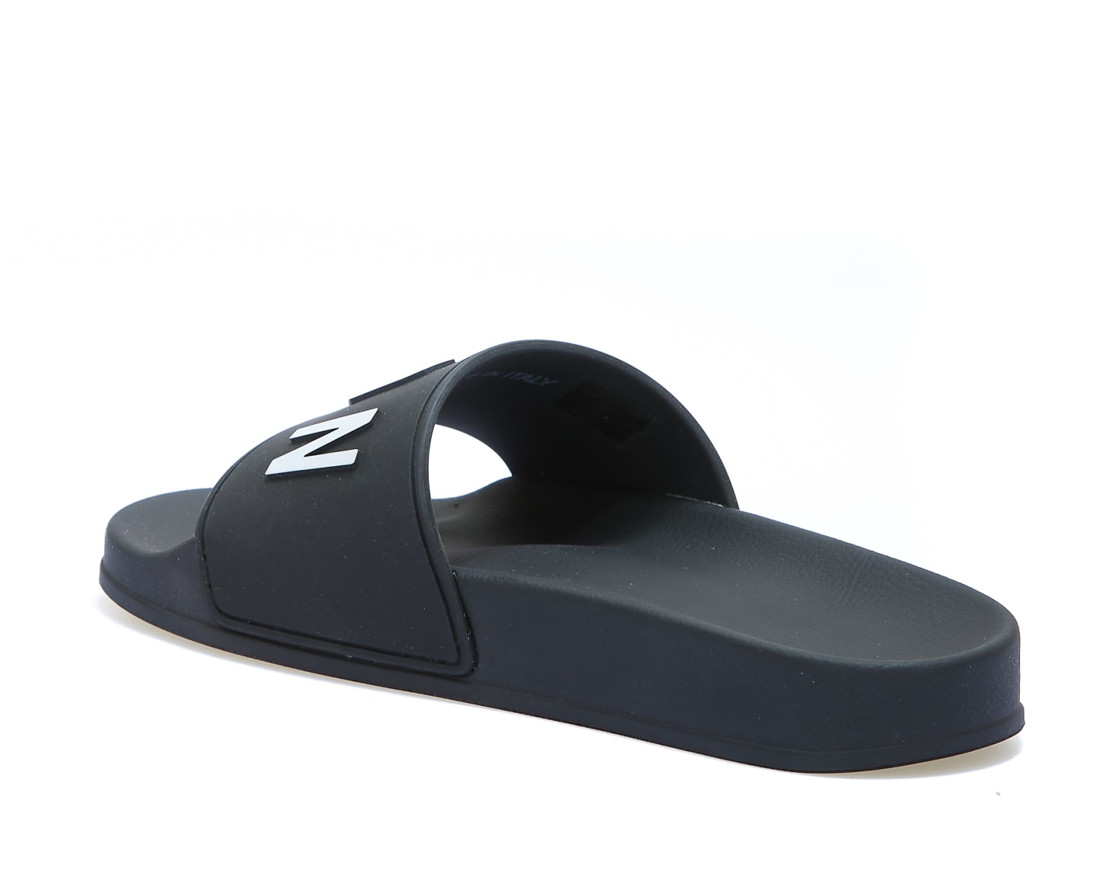 Shop Dsquared2 Icon Logo Flat Sandals  In Black